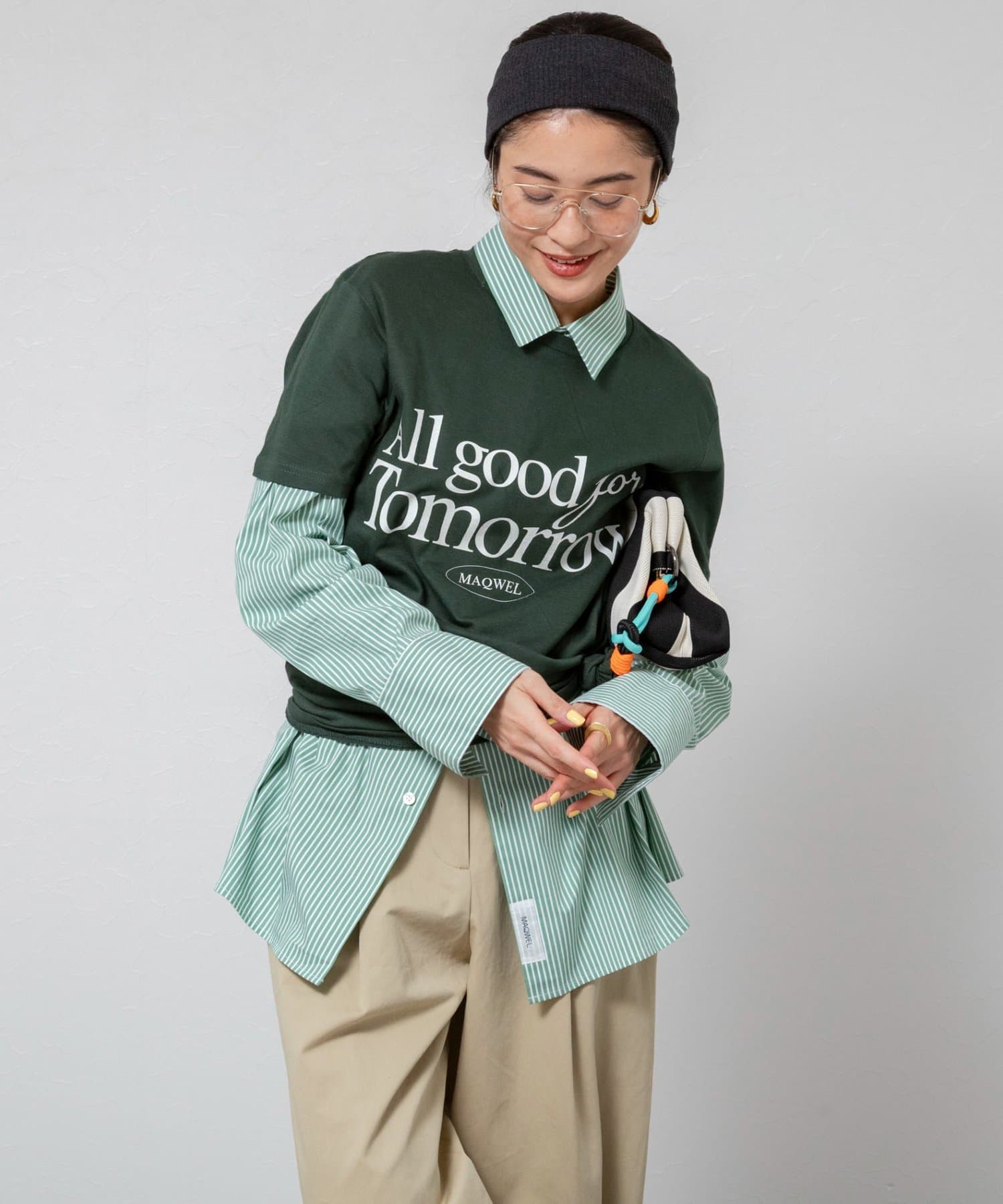 NOLLEY'S(ノーリーズ) 【MAQWEL/マクウェル】ウォッシャブルAgfT T-SHIRT