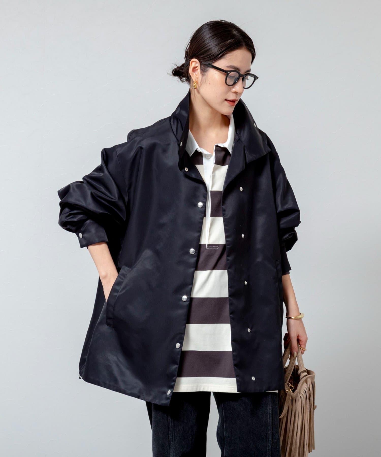 NOLLEY'S(ノーリーズ) 【MAQWEL/マクウェル】スタンドネックコーチジャケット