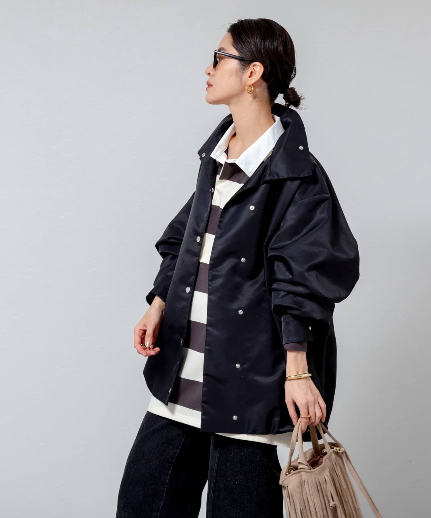 NOLLEY'S(ノーリーズ) 【MAQWEL/マクウェル】スタンドネックコーチジャケット