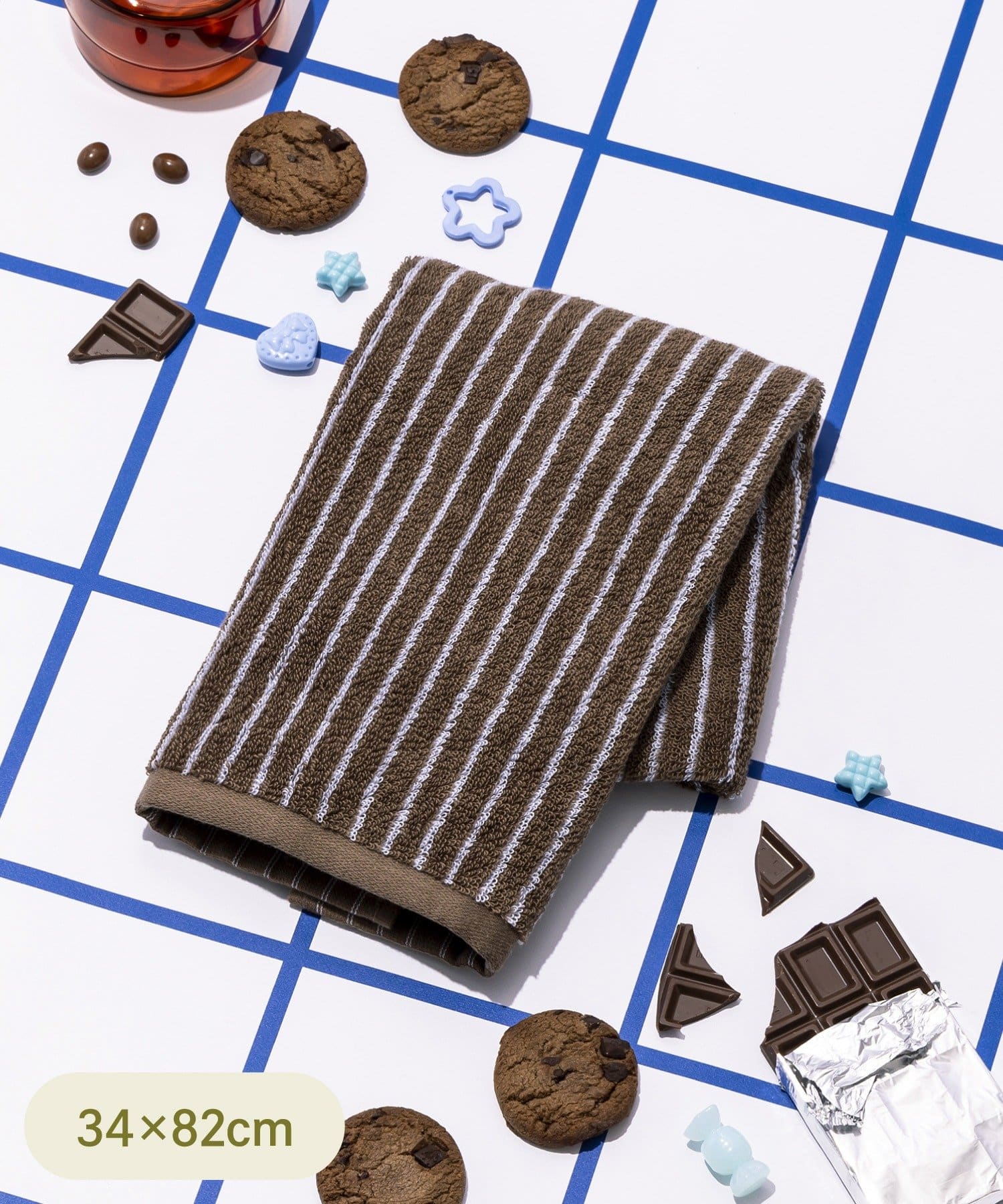 3COINS(スリーコインズ) フェイスタオル：34×82cm