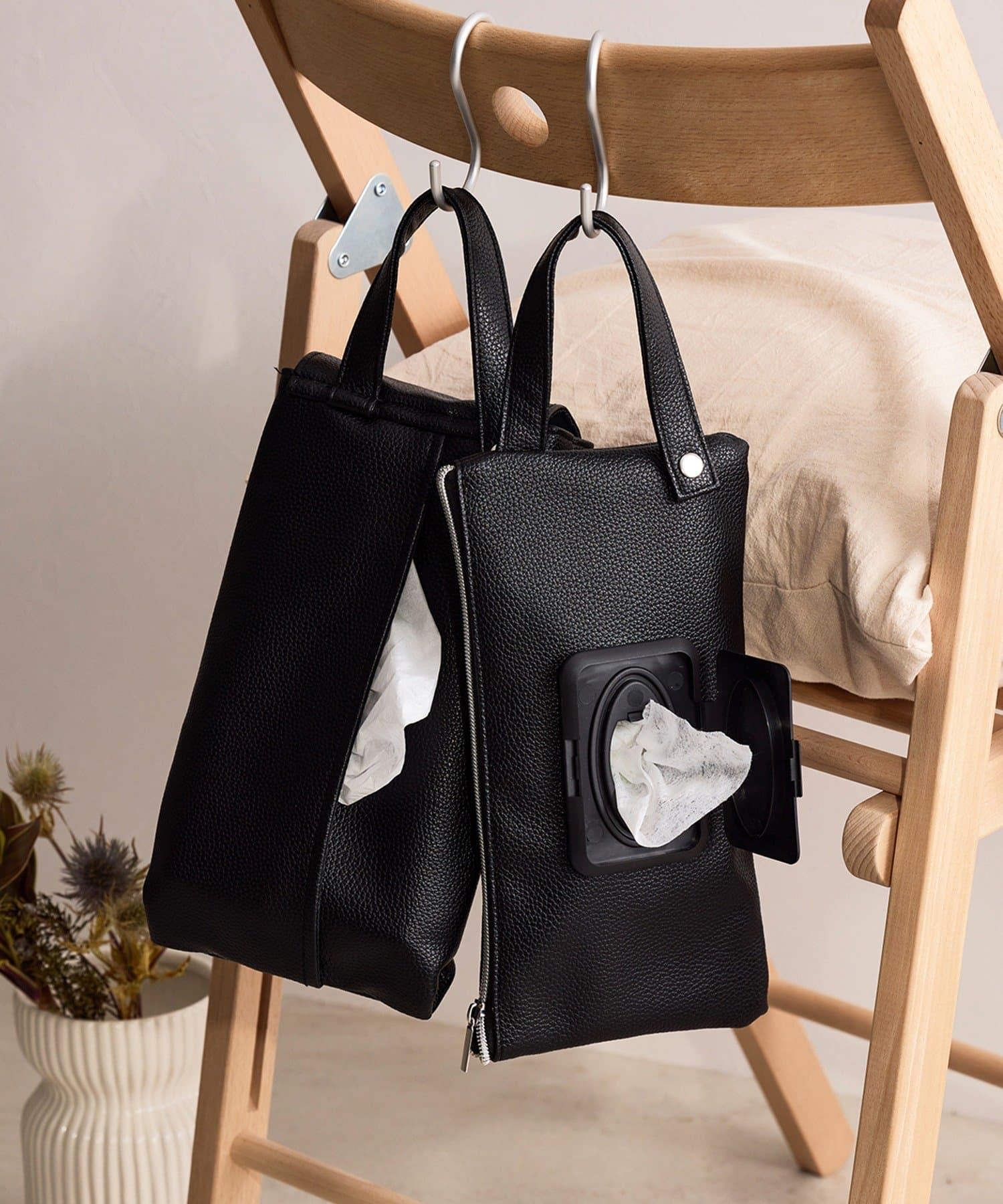 3COINS(スリーコインズ) 《2月3日より順次販売》ティッシュ&ウエットティッシュケース