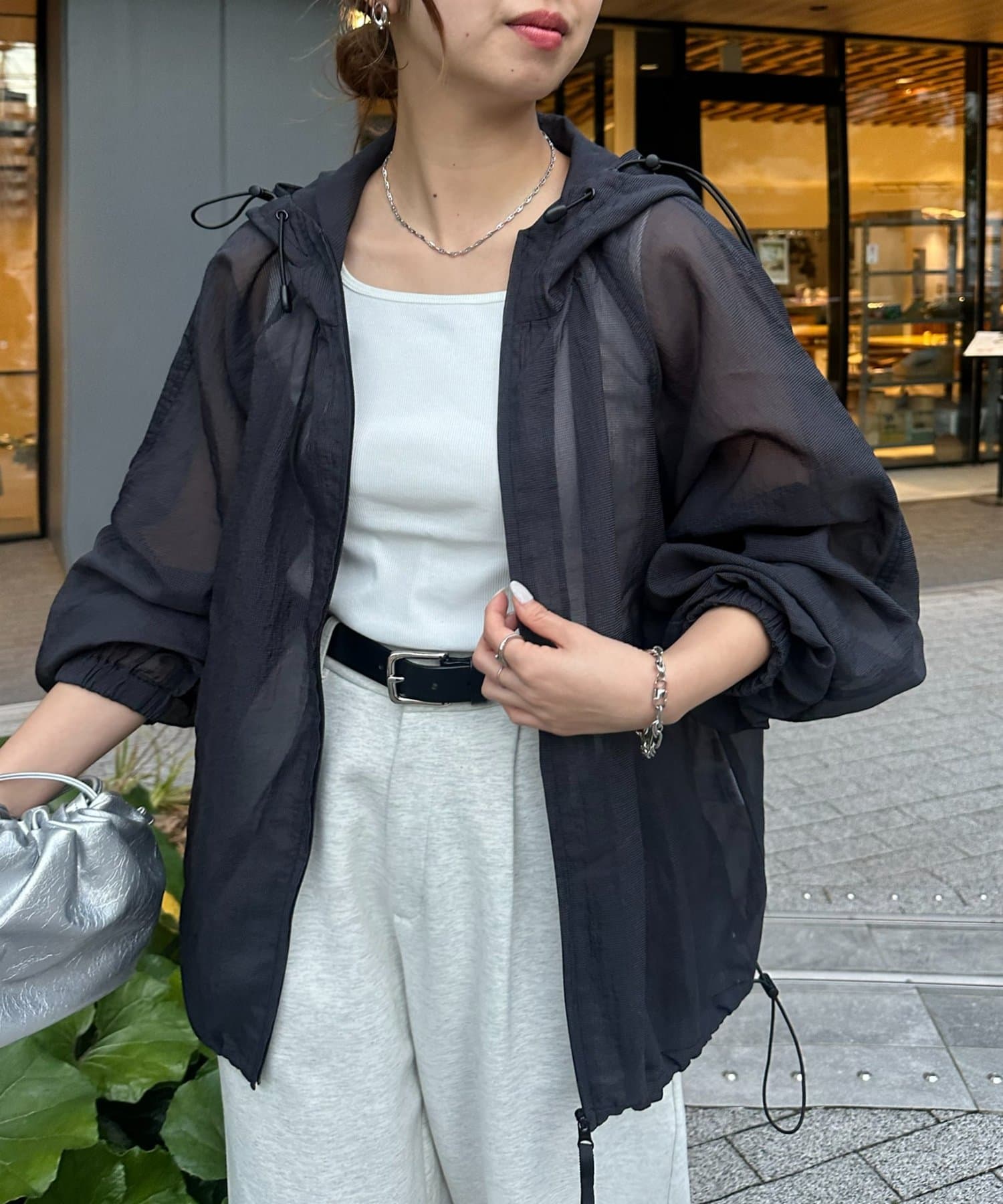 DISCOAT(ディスコート) 【Enlude】シアーリップフード付シャツブルゾン