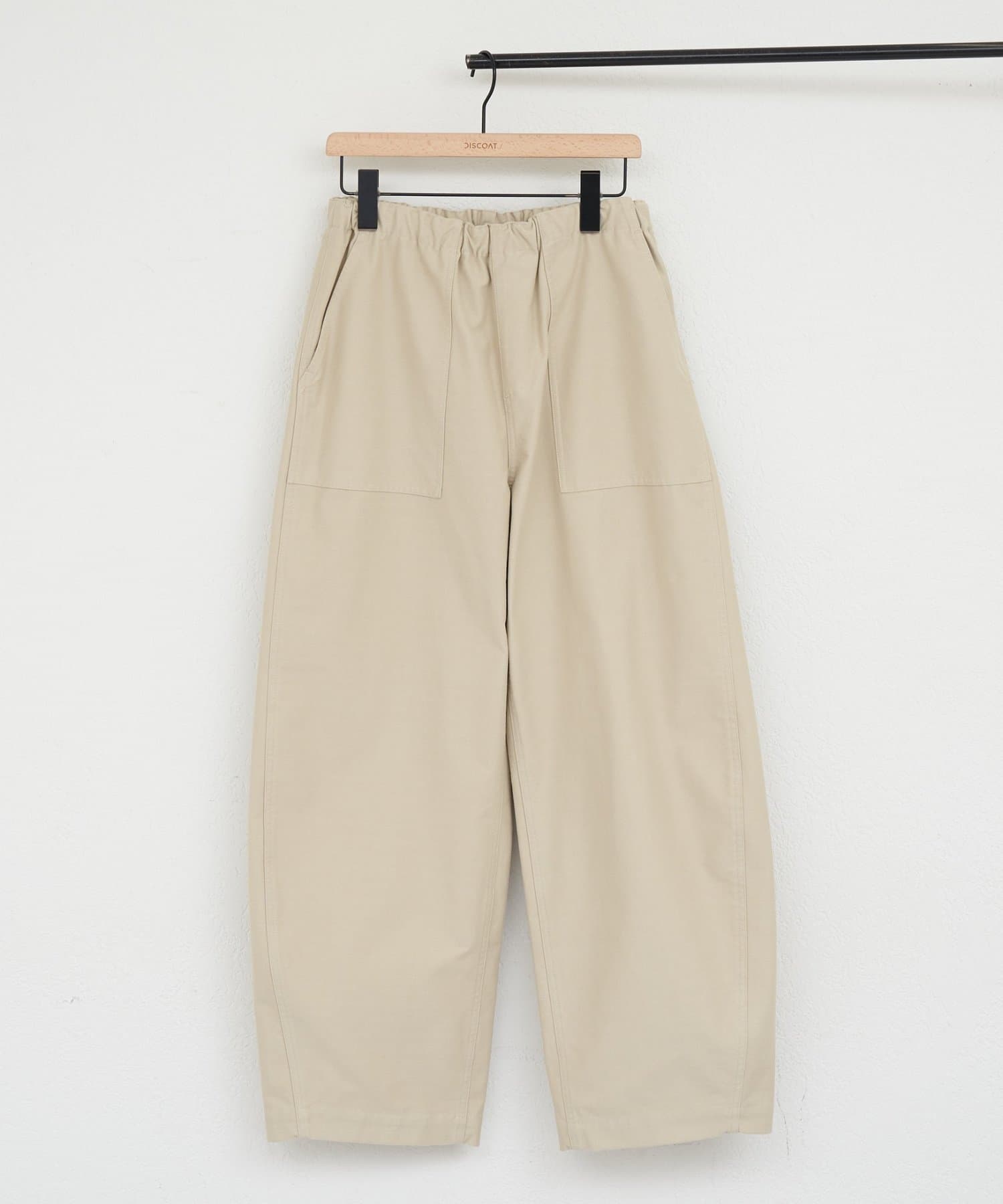 DISCOAT(ディスコート) 【Enlude/セットアップ対応◎】カットバックサテンバレルイージーパンツ《ユニセックス》