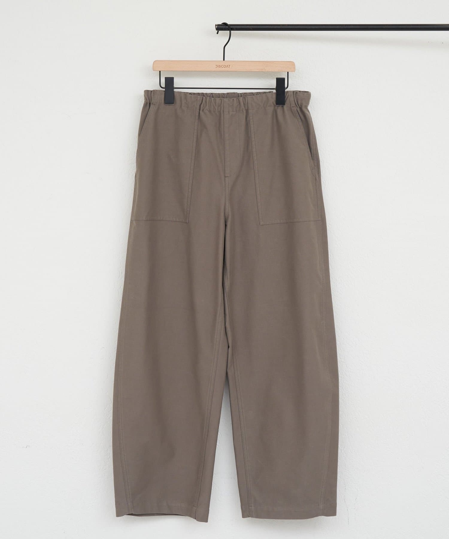 DISCOAT(ディスコート) 【Enlude/セットアップ対応◎】カットバックサテンバレルイージーパンツ《ユニセックス》