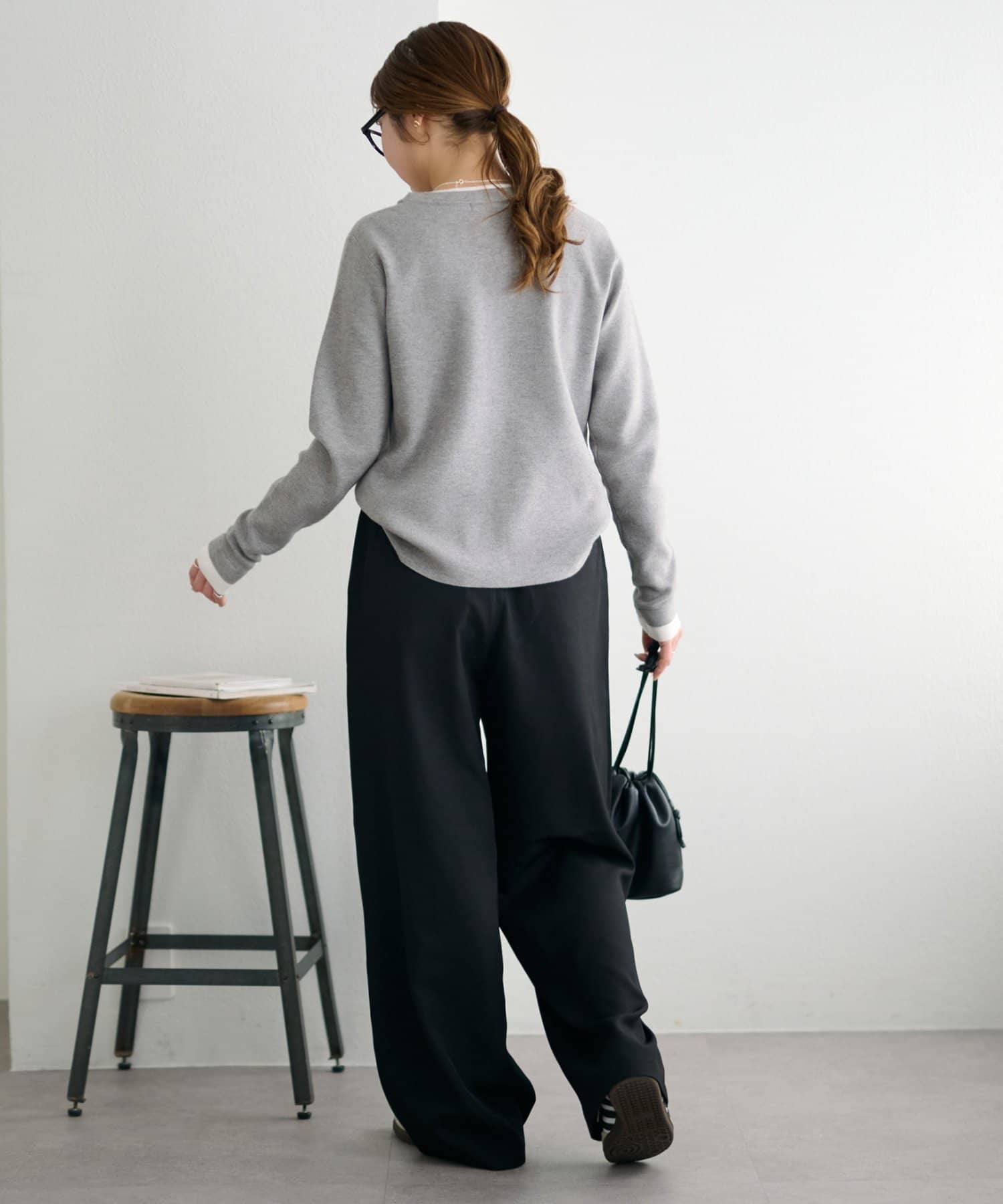 DISCOAT(ディスコート) 【Enlude】サイドベルト付きワイドパンツ