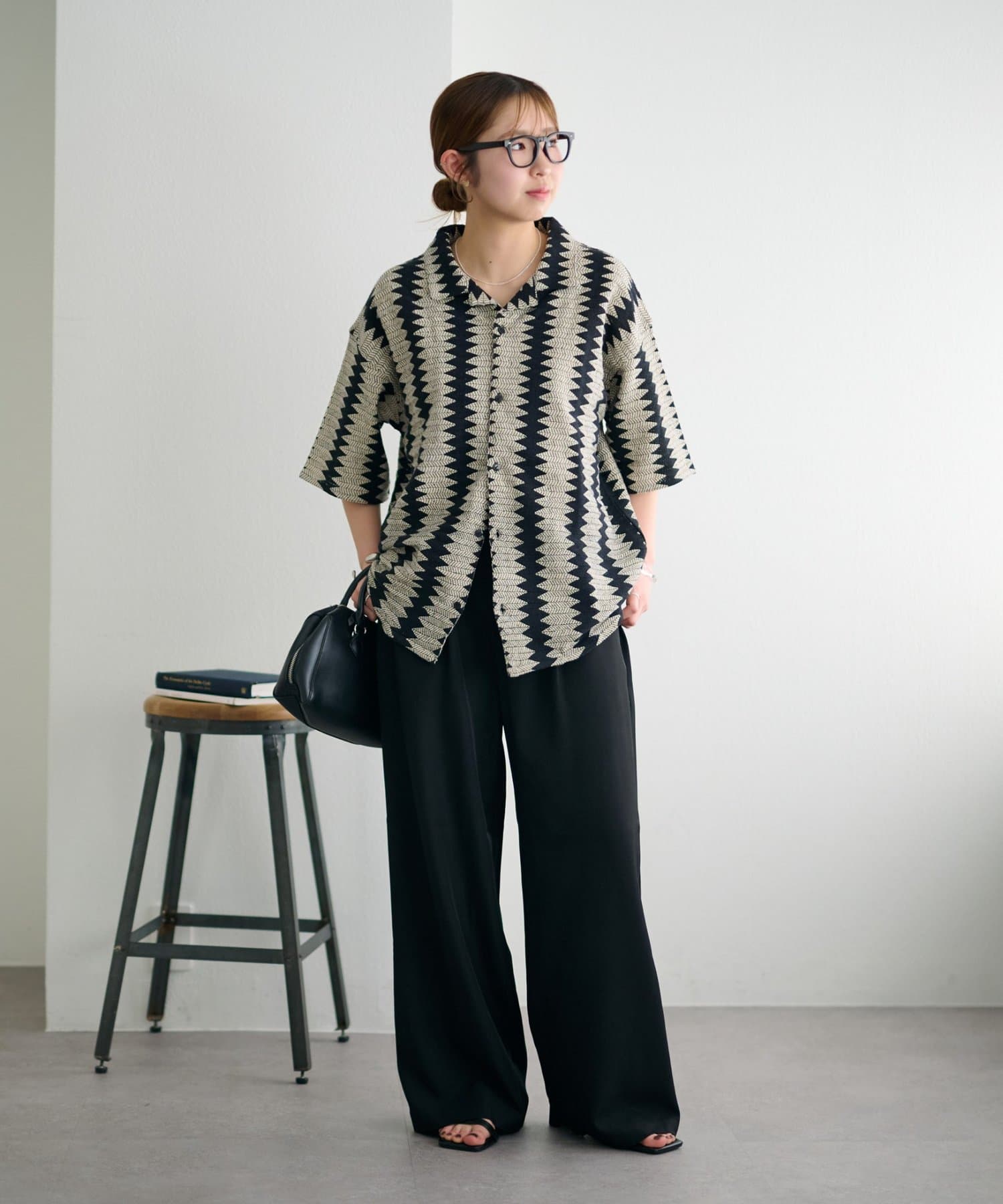 DISCOAT(ディスコート) 【Enlude】サイドベルト付きワイドパンツ