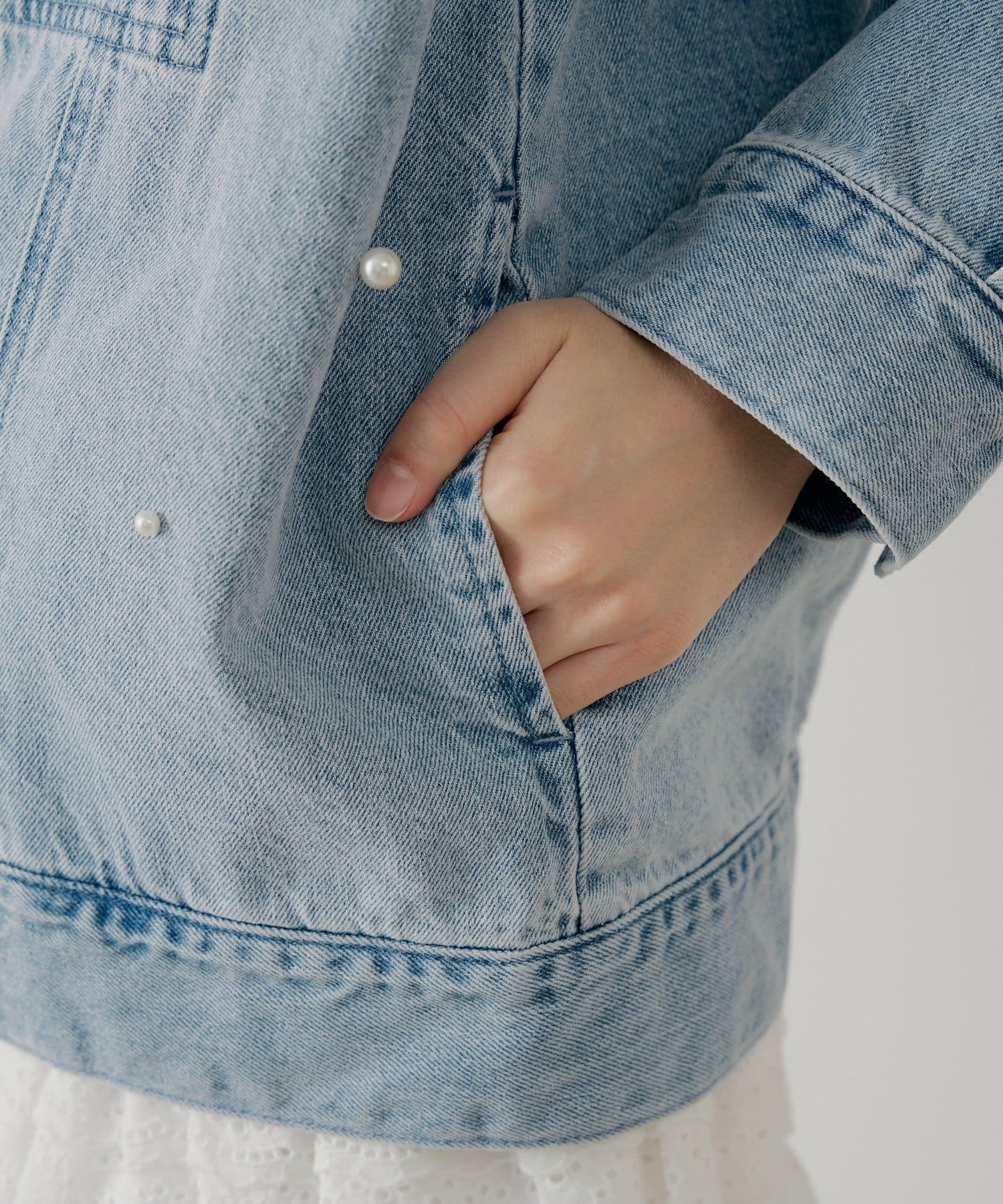 Chico(チコ) パール付きルーズGジャン