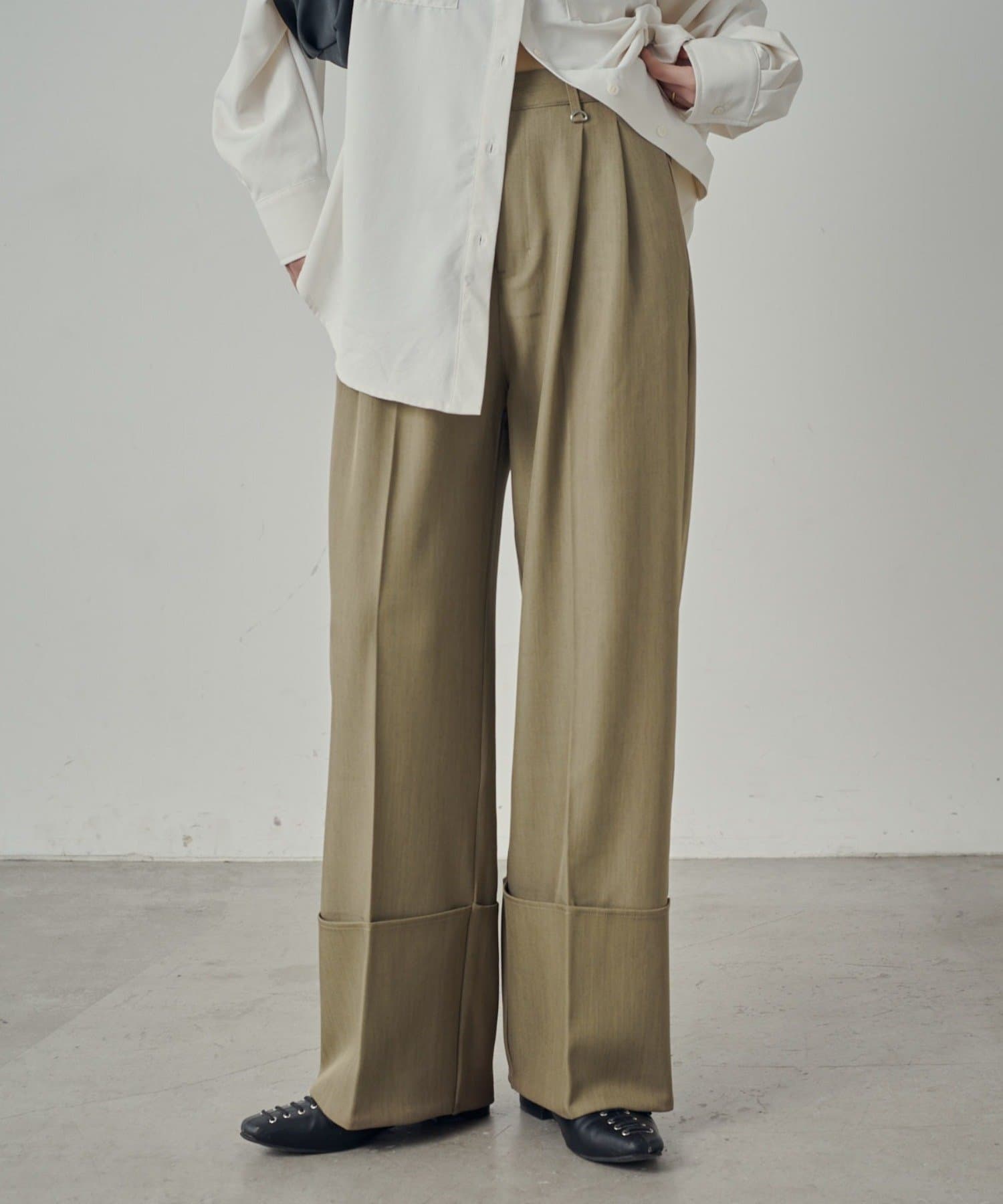 -goocy-(グーシー) Wヘムスラックスパンツ