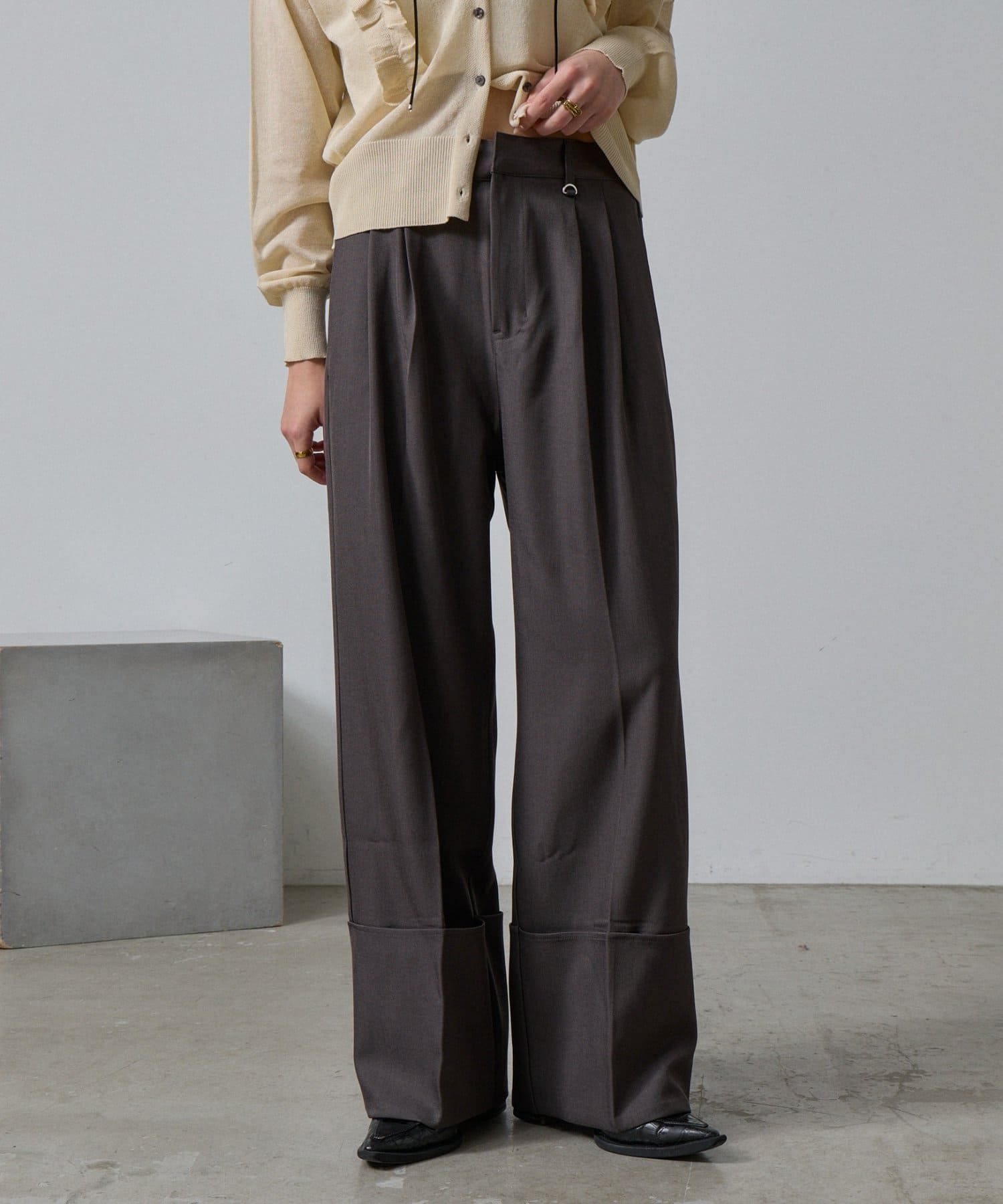 -goocy-(グーシー) Wヘムスラックスパンツ