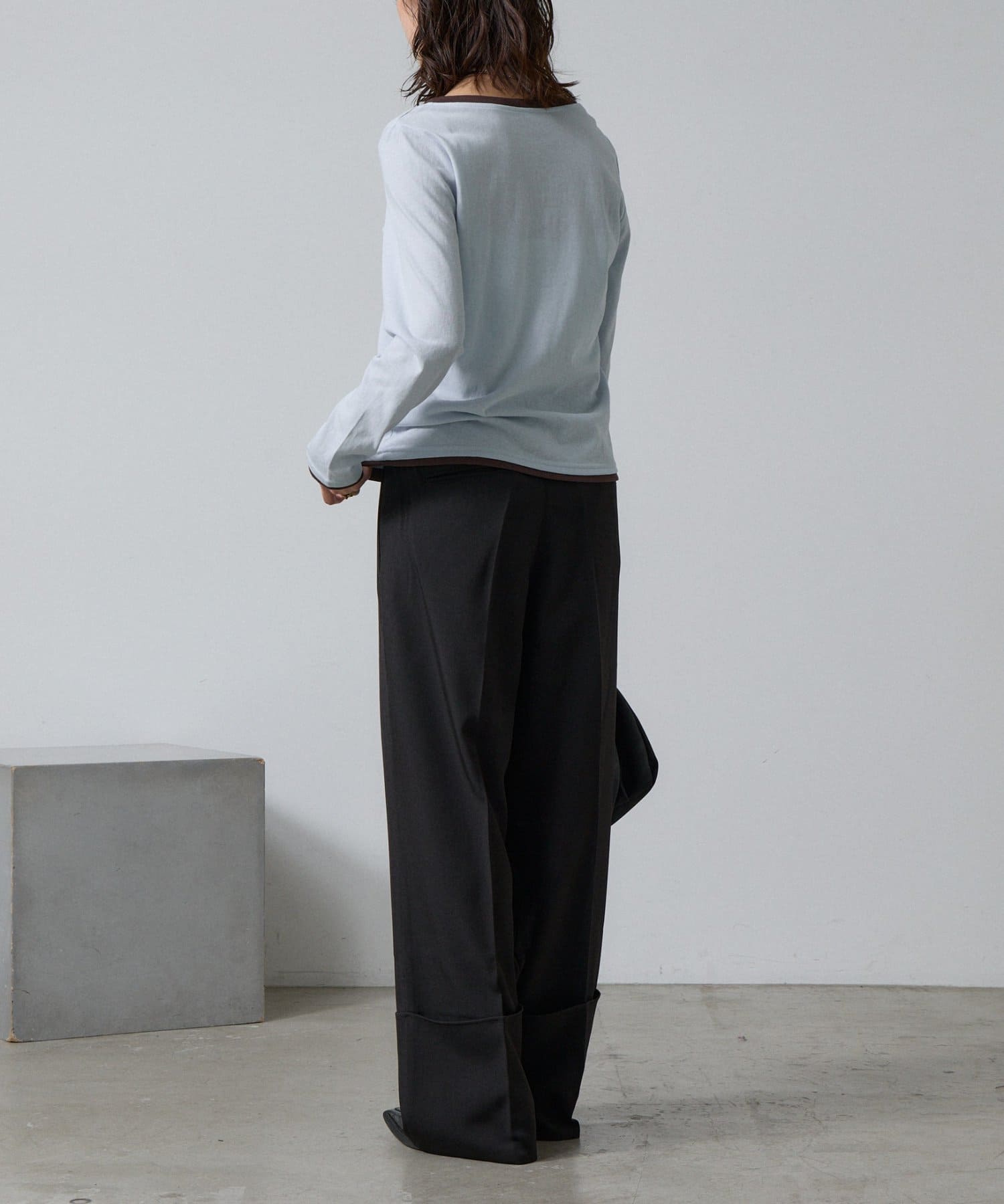 -goocy-(グーシー) Wヘムスラックスパンツ