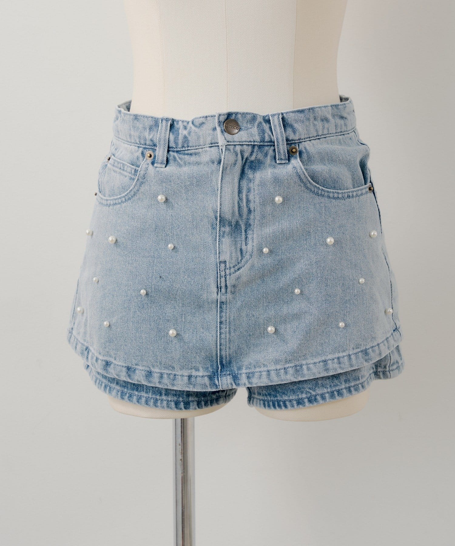 Chico(チコ) ボックスデニムタイトスカート