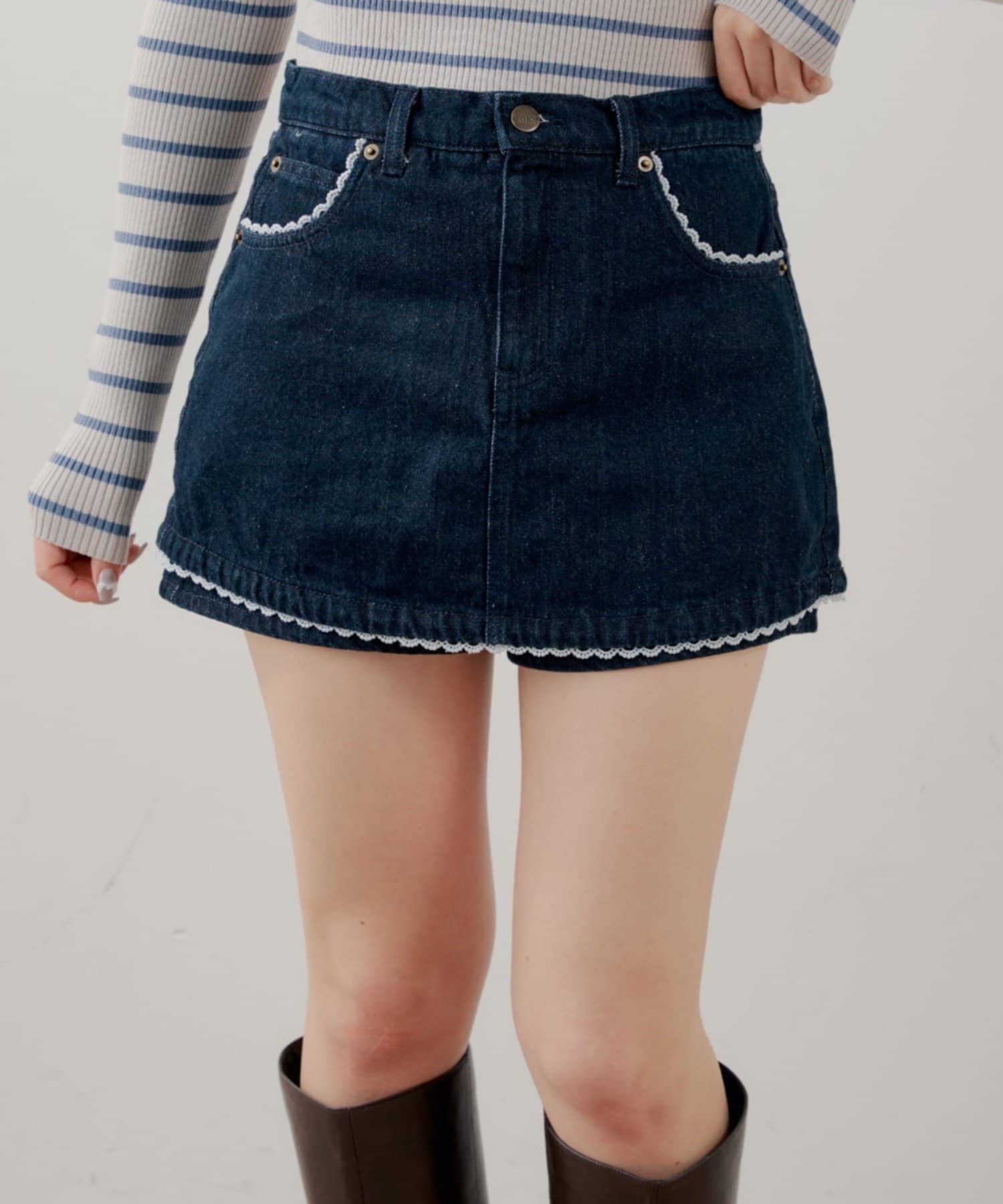 Chico(チコ) ボックスデニムタイトスカート