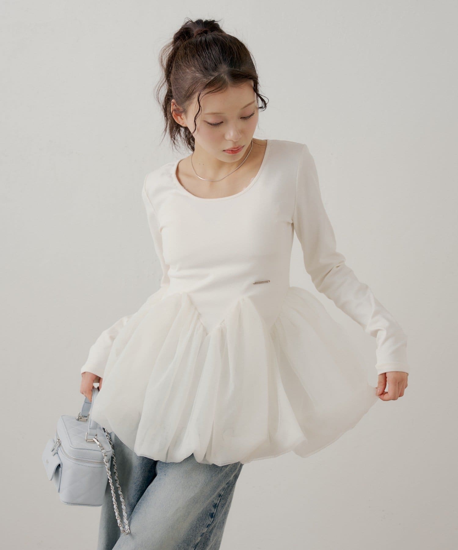 Chico(チコ) お気に入り総選挙開催中【SALON by Chico】チューリップチュールバルーントップス