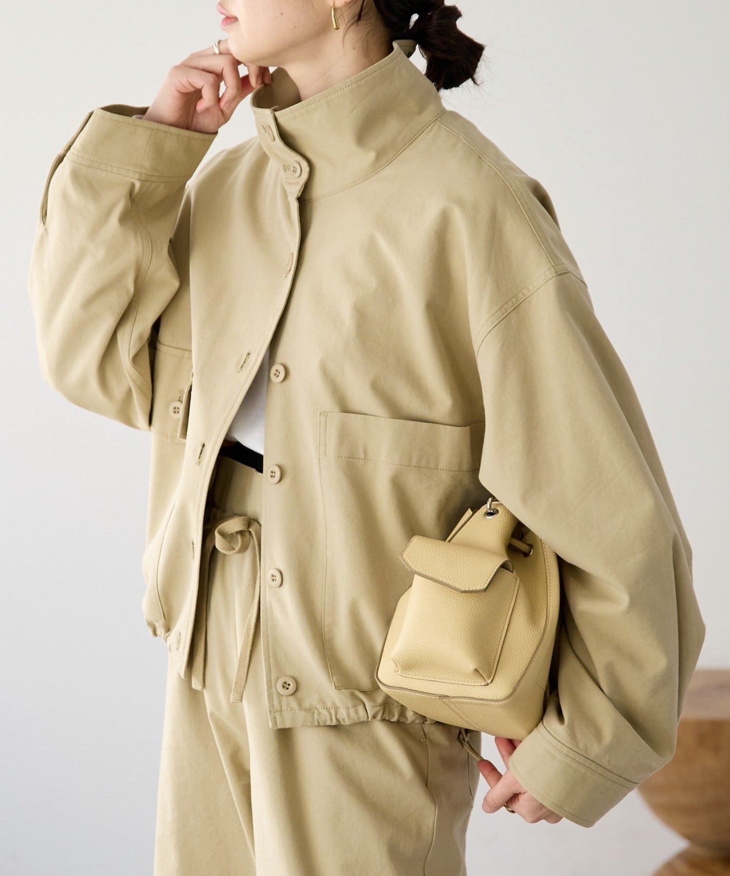 RIVE DROITE(リヴドロワ) 予約【A・MONN(アモン)】ミリタリースタンドシャツ