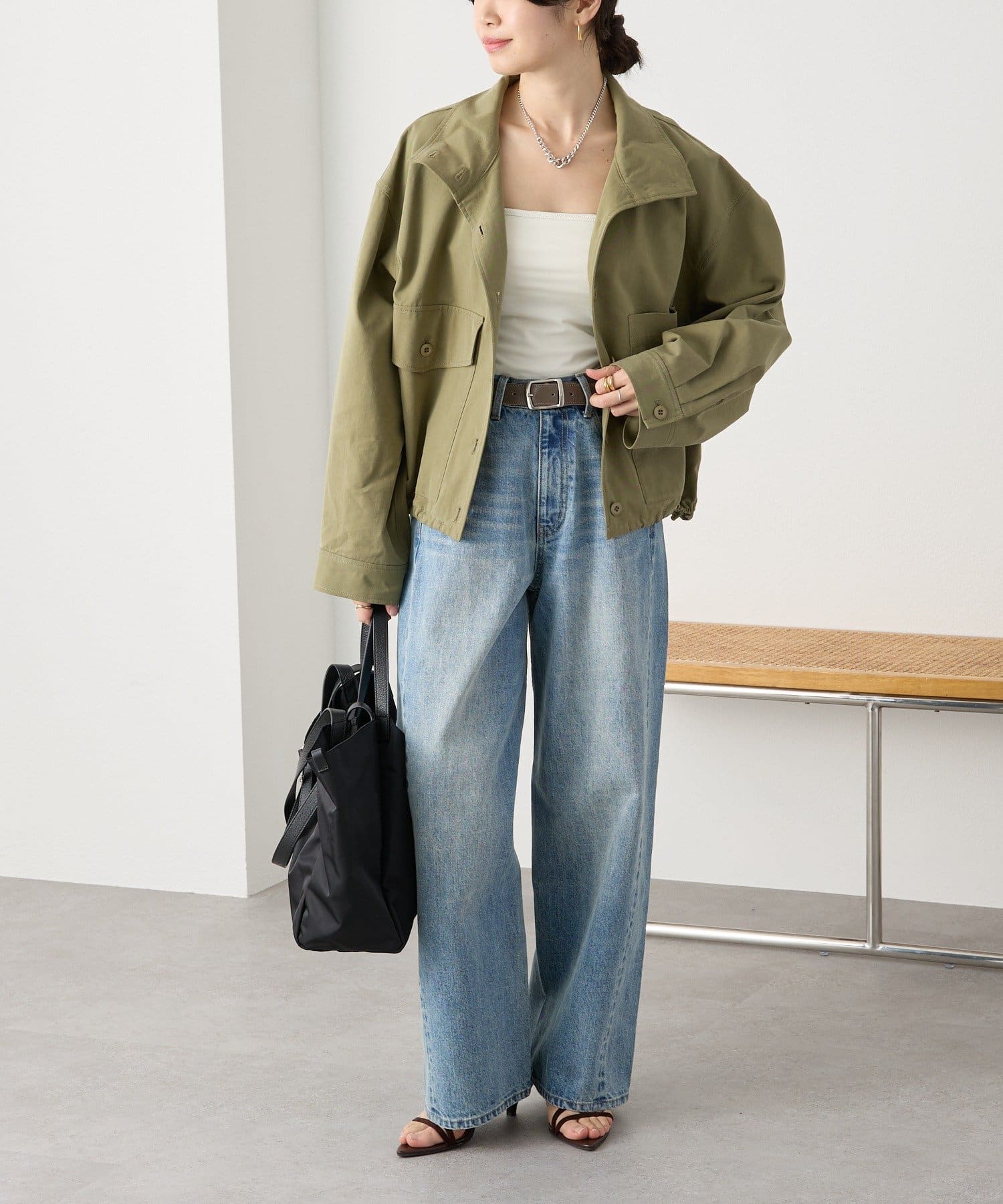 RIVE DROITE(リヴドロワ) 予約【A・MONN(アモン)】ミリタリースタンドシャツ