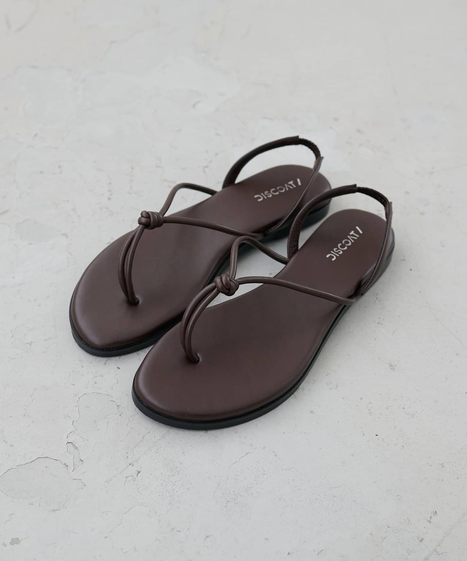 DISCOAT(ディスコート) ノットトングフラットサンダル