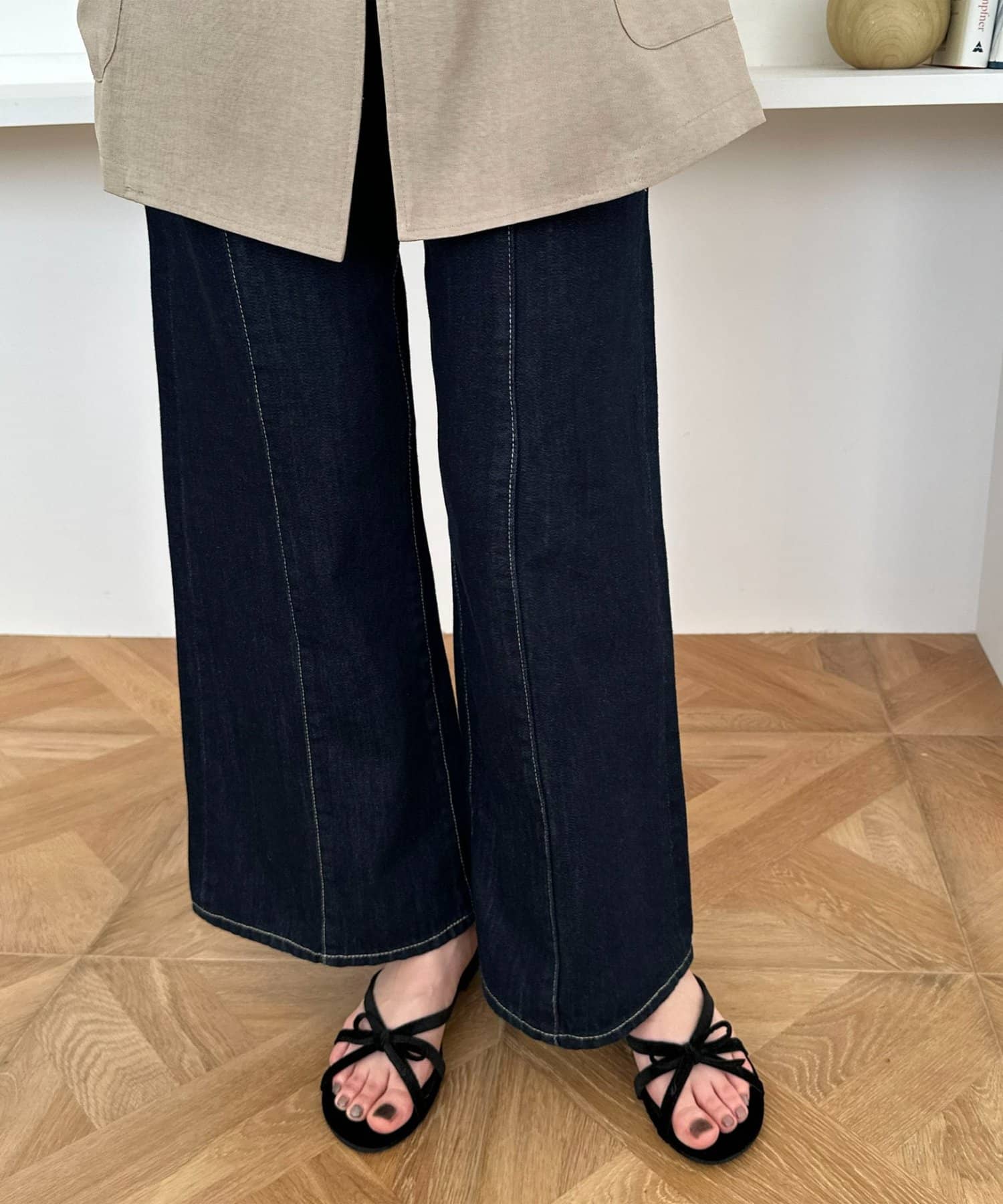 DISCOAT(ディスコート) 【2/26(木)10:00~先行予約】	ベロアクロスリボンミュール