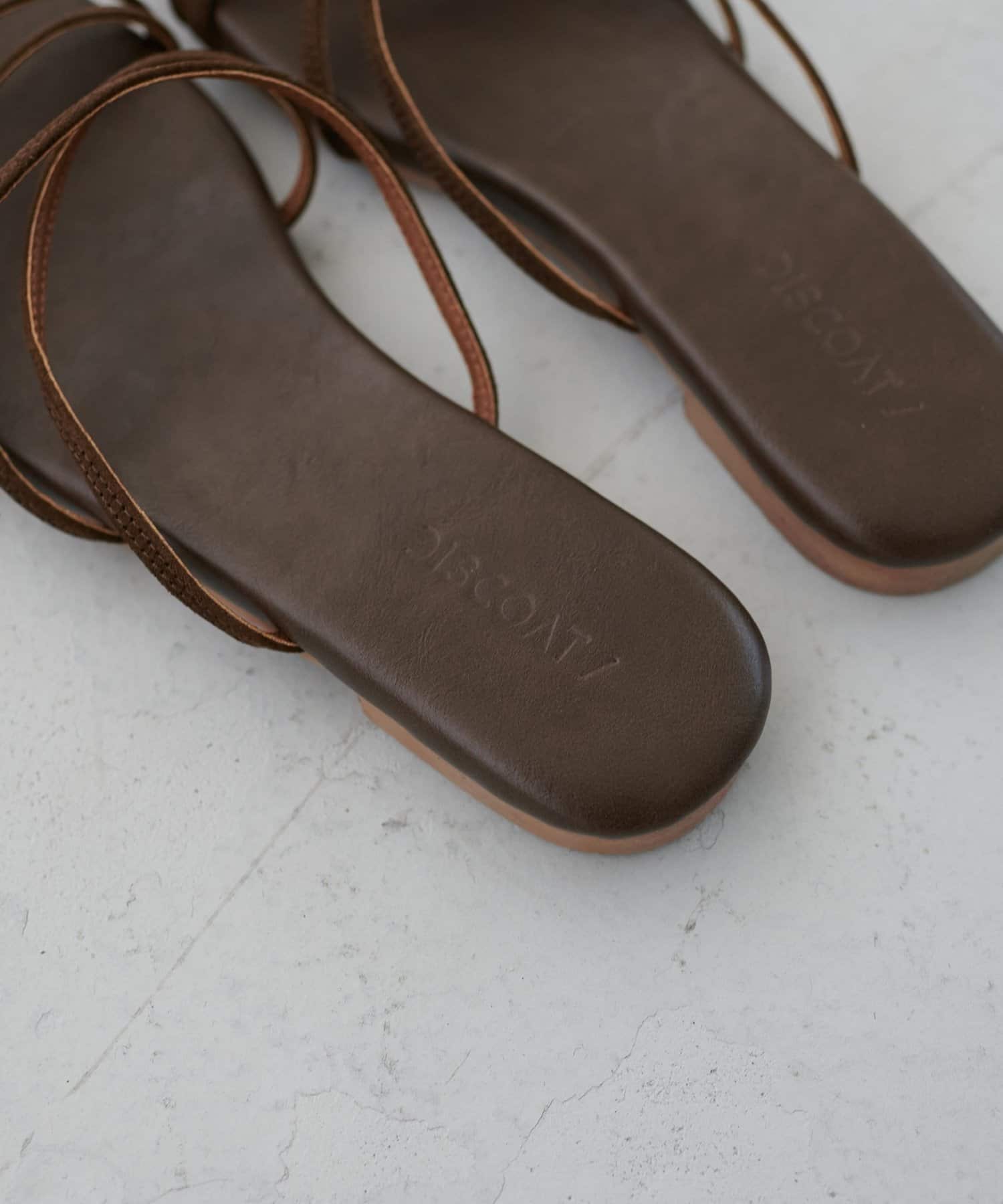 DISCOAT(ディスコート) 【S~XLサイズ展開】クロスラインストラップサンダル