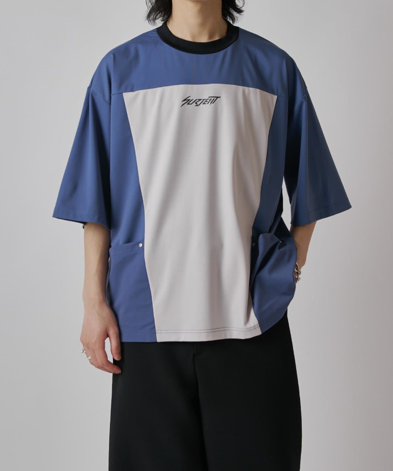 Lui's(ルイス) 【SURJENT】配色パネル切替ポケットTシャツ