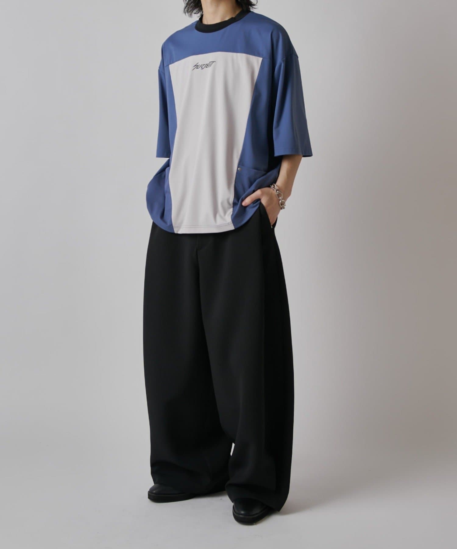 Lui's(ルイス) 【SURJENT】配色パネル切替ポケットTシャツ