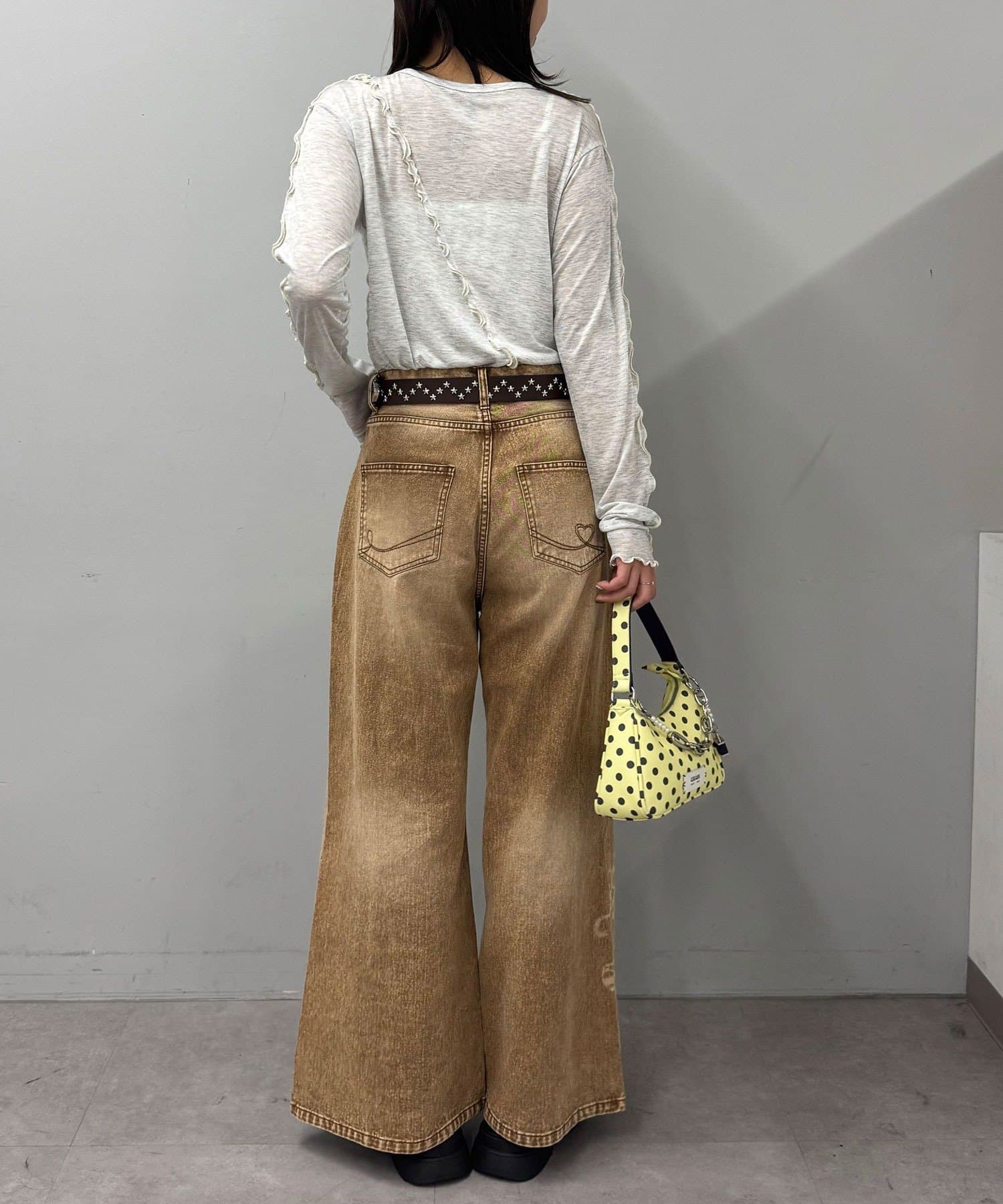 CIAOPANIC(チャオパニック) （無地/星柄）メローデザインシアートップス