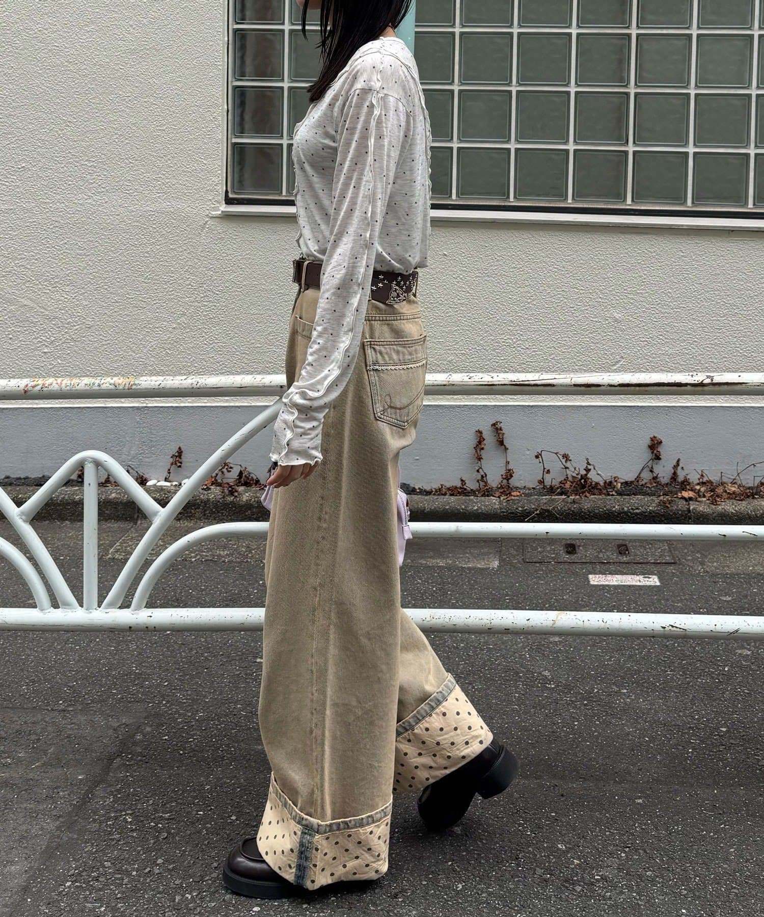 CIAOPANIC(チャオパニック) （無地/星柄）メローデザインシアートップス