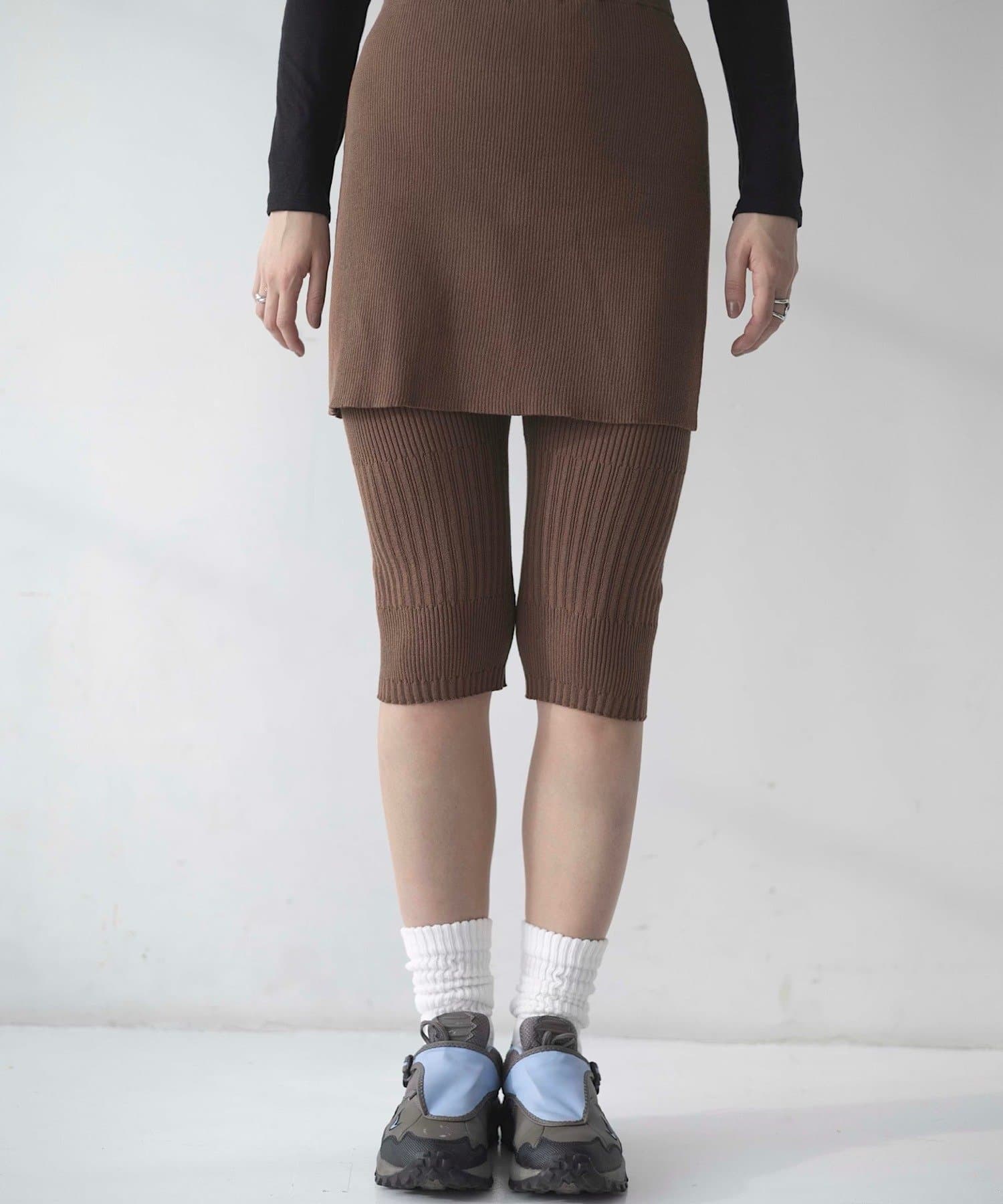 Kastane(カスタネ) 【CINAMOD】 RIB PANTS WITH SKIRT