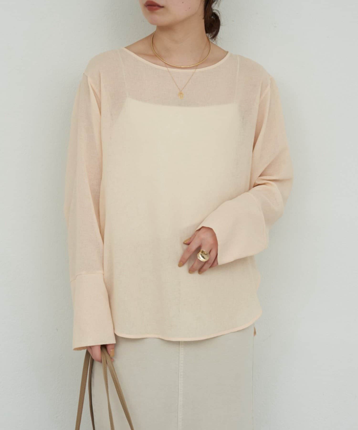 GALLARDAGALANTE(ガリャルダガランテ) 【近日予約開始】ラウンドTガーゼブラウス