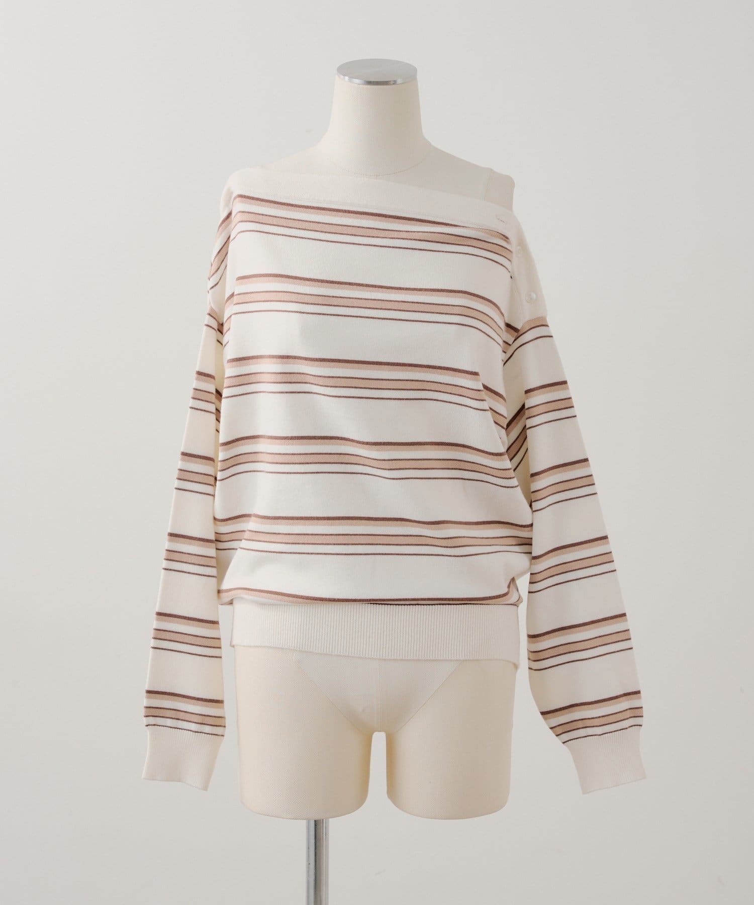 Chico(チコ) ワンショルボーダーニット