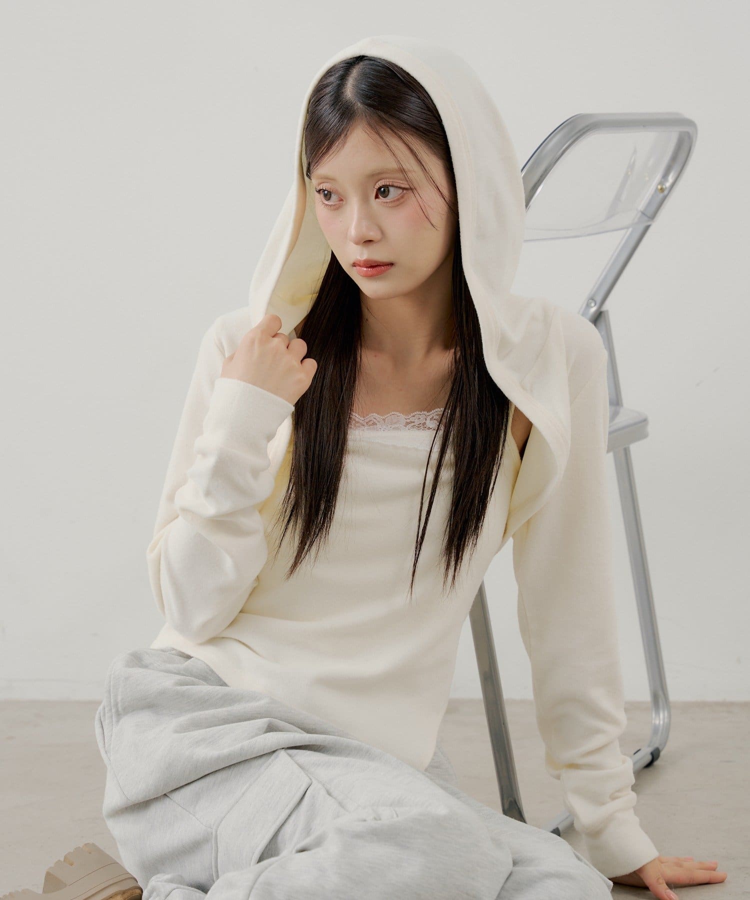 Chico(チコ) レースキャミ+フードボレロセット