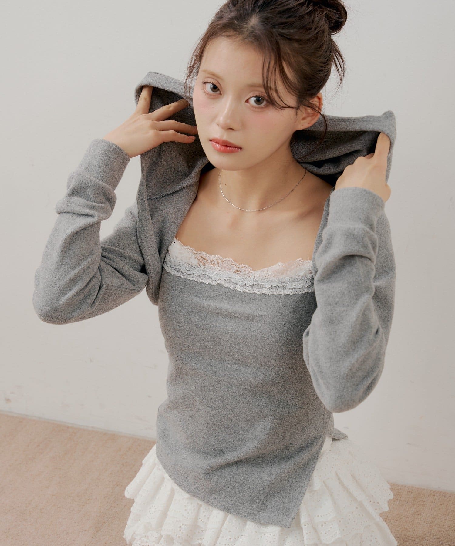 Chico(チコ) レースキャミ+フードボレロセット