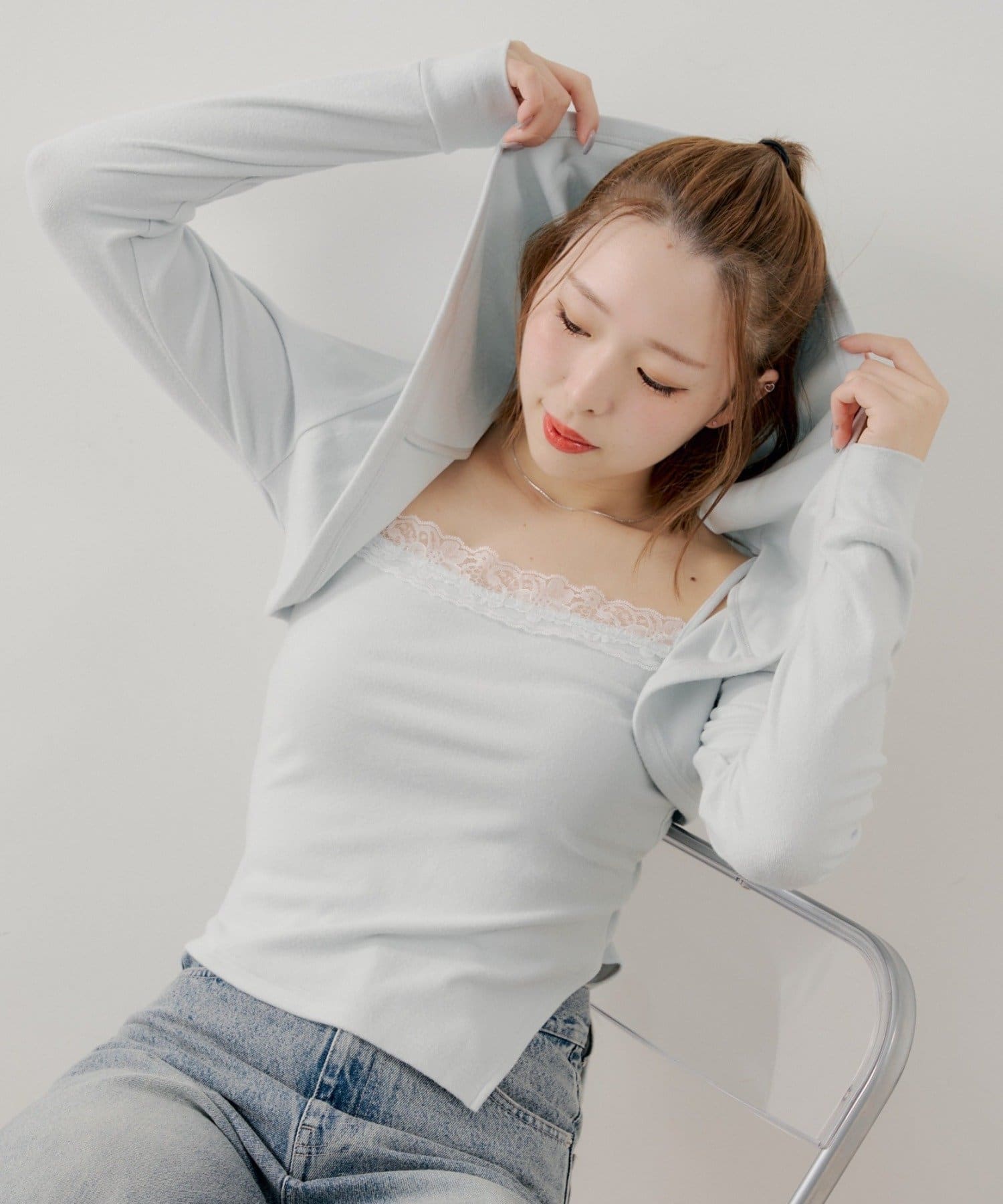 Chico(チコ) レースキャミ+フードボレロセット