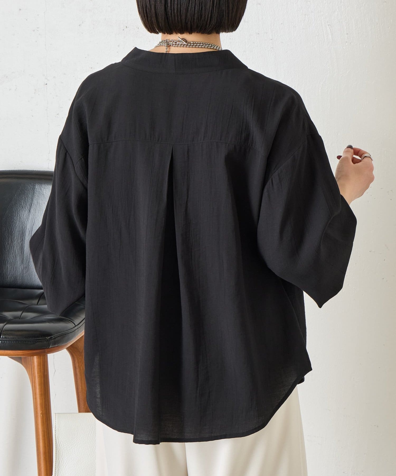 Jena　espace merveilleux(ジェナ　エスパスメルヴェイユ) ワンタックプルオーバーシャツ