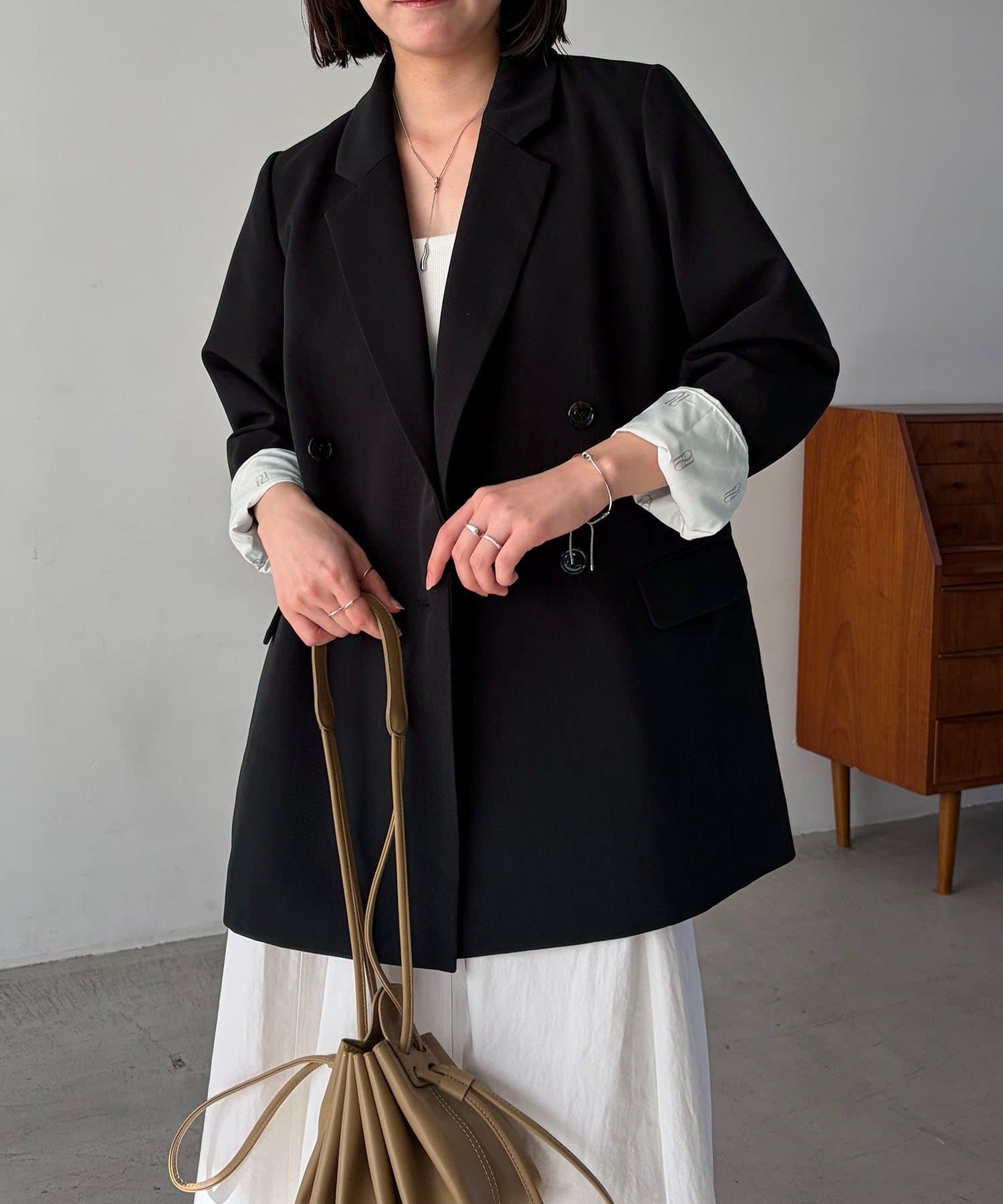 CAPRICIEUX LE'MAGE(カプリシュレマージュ) 【再販・WEB限定カラー/グレージュ】Wテーラージャケット