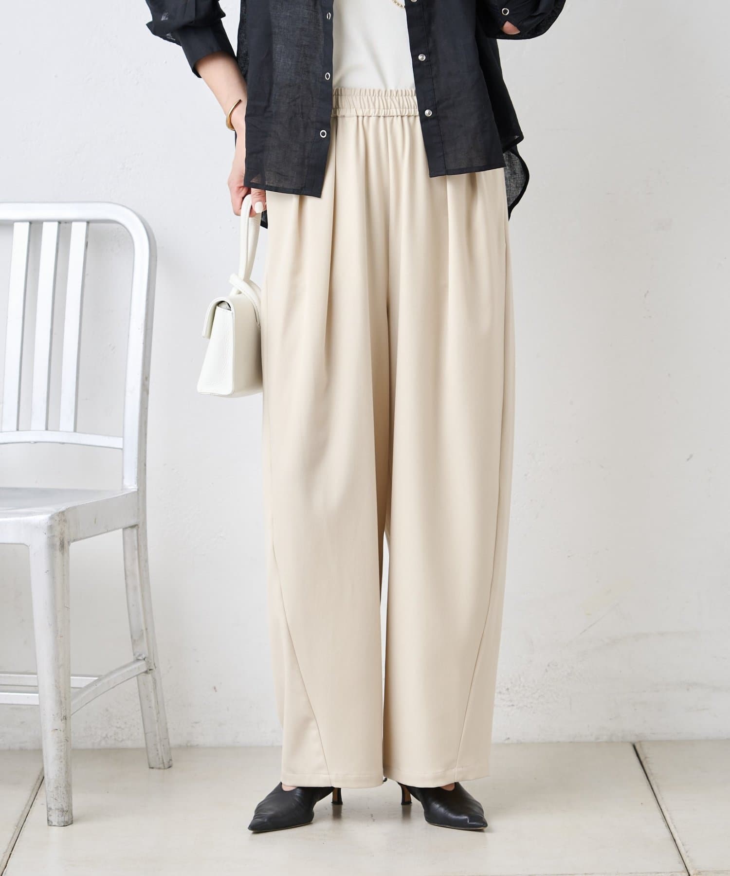 Jena　espace merveilleux(ジェナ　エスパスメルヴェイユ) テンセルカーブラインパンツ