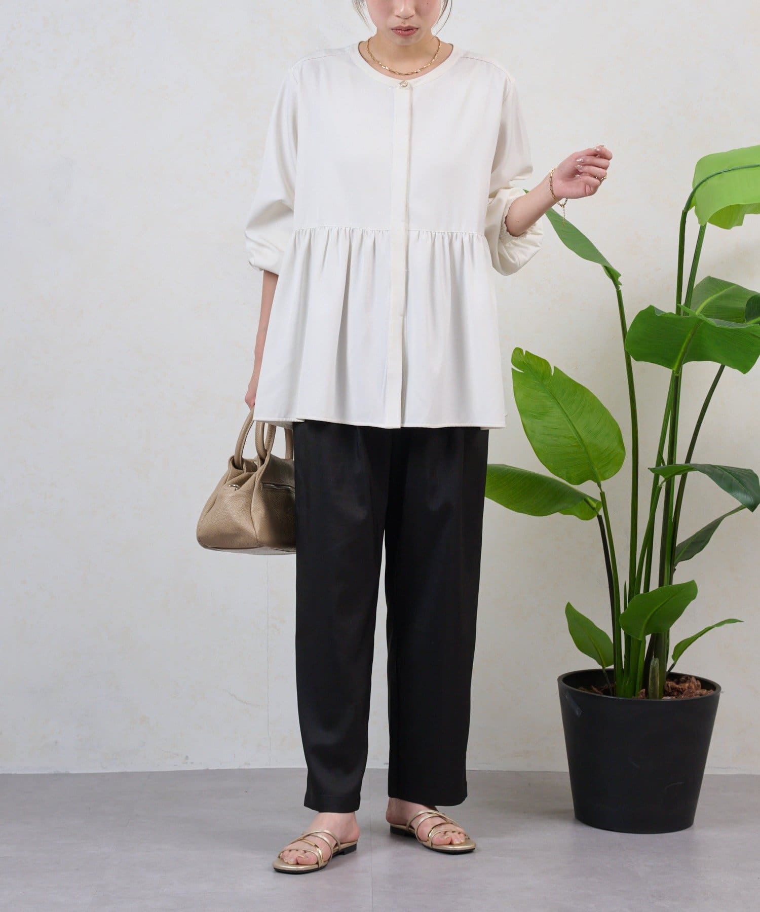 Jena　espace merveilleux(ジェナ　エスパスメルヴェイユ) イージータックテーパードパンツ