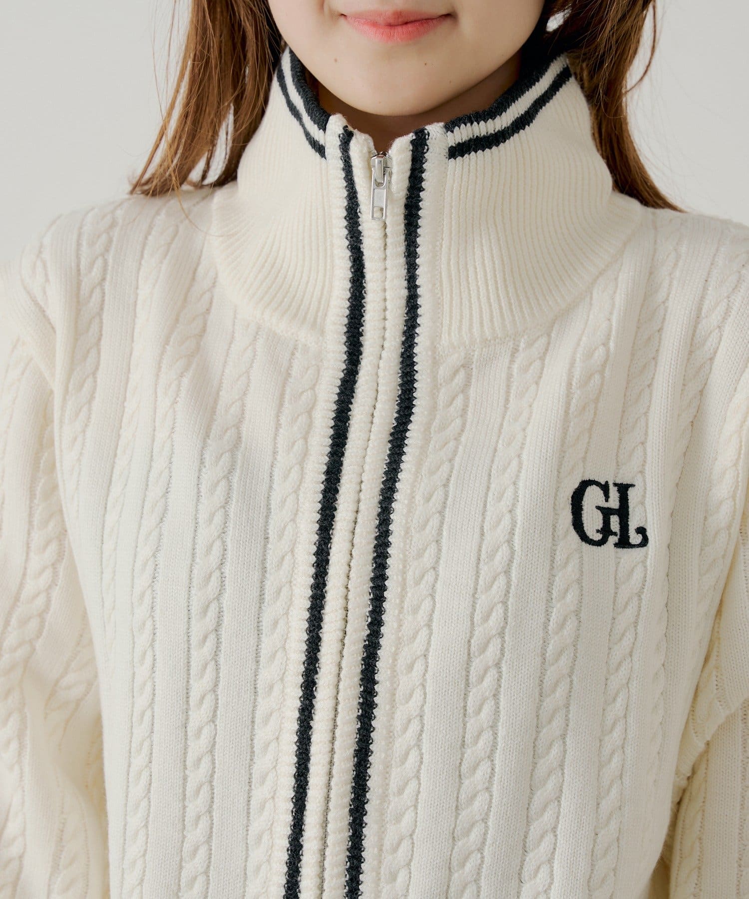 Chico(チコ) 【セットアップ対応】ダブルジップルーズニット