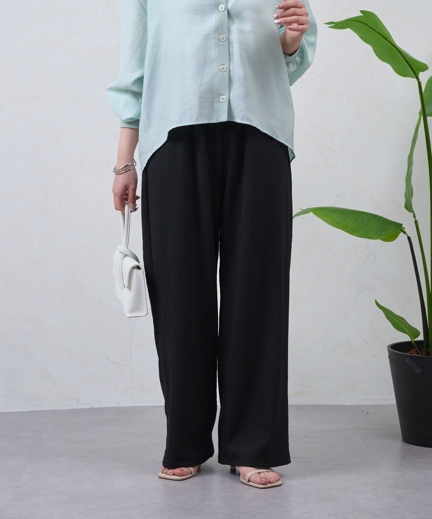 Jena　espace merveilleux(ジェナ　エスパスメルヴェイユ) ストライプワイドパンツ