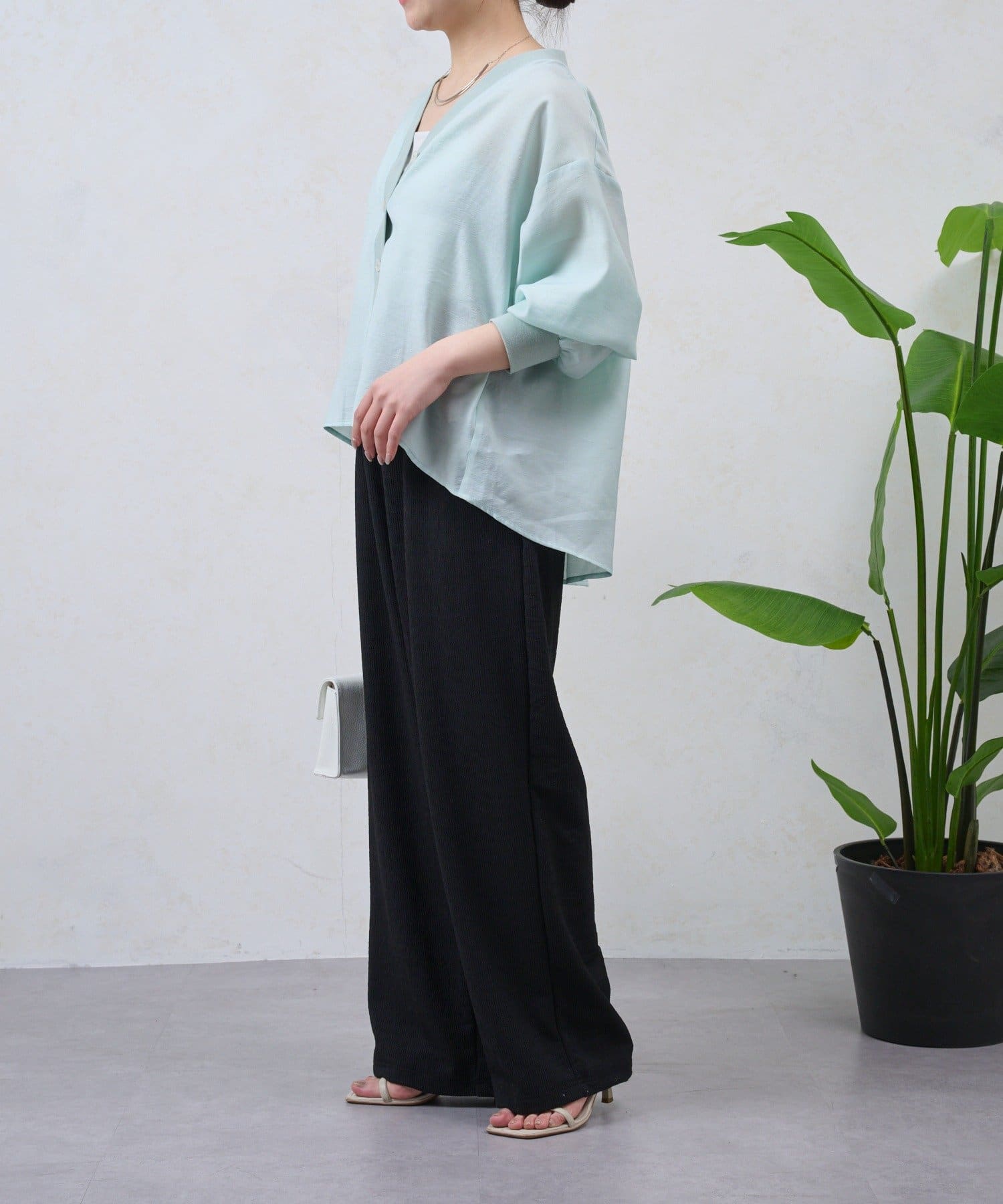 Jena　espace merveilleux(ジェナ　エスパスメルヴェイユ) ストライプワイドパンツ