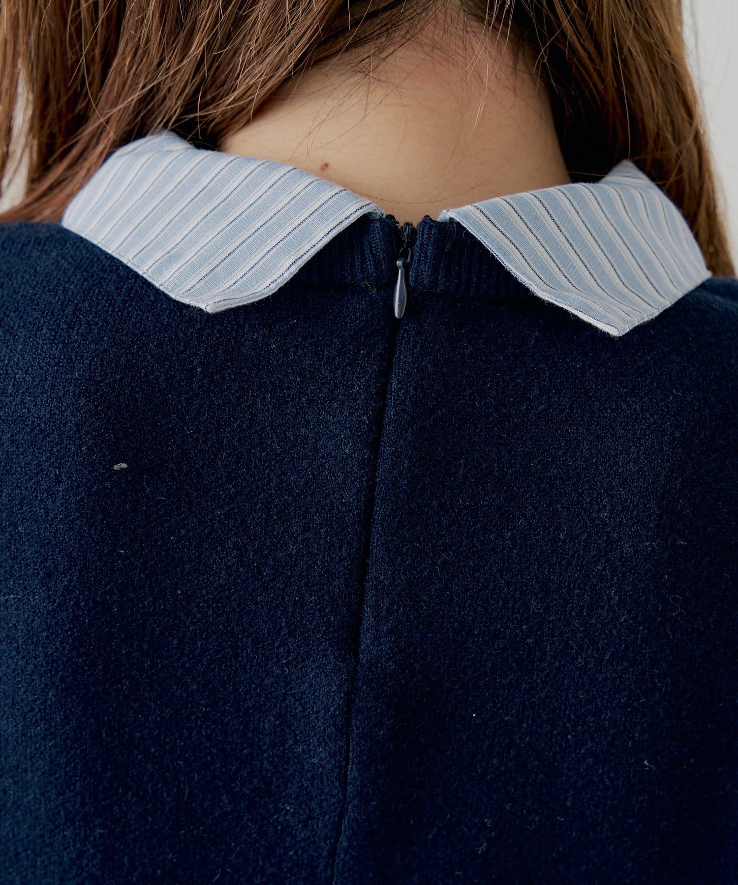 Chico(チコ) シャツレイヤードニットワンピース