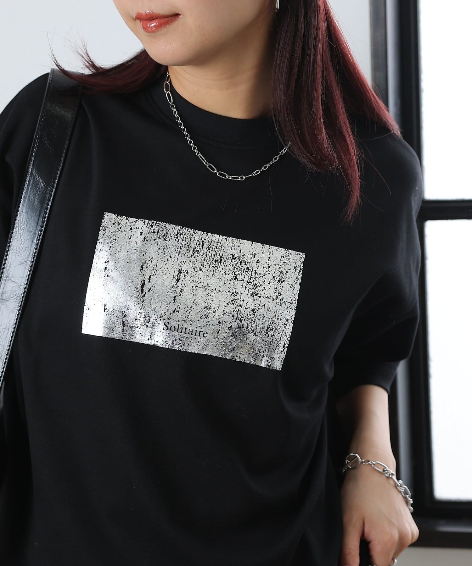 COLONY 2139(コロニー トゥーワンスリーナイン) 箔プリント半袖Ｔシャツ