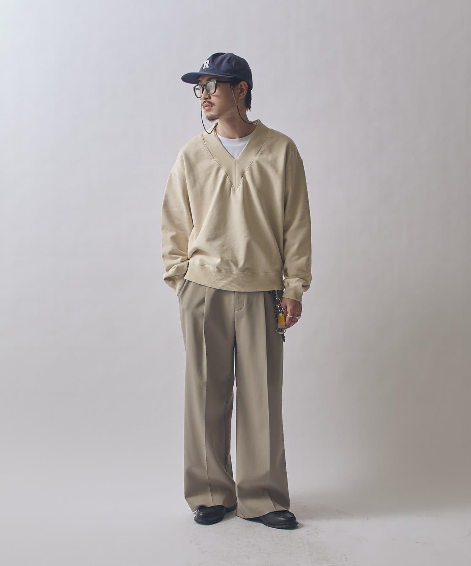 Lui's(ルイス) クリーンスノーウォッシュVネックスウェット