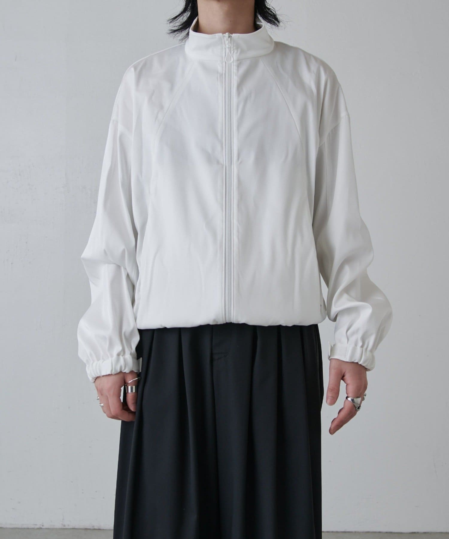 Lui's(ルイス) ウォッシャブルダブルクロスサテンブルゾン