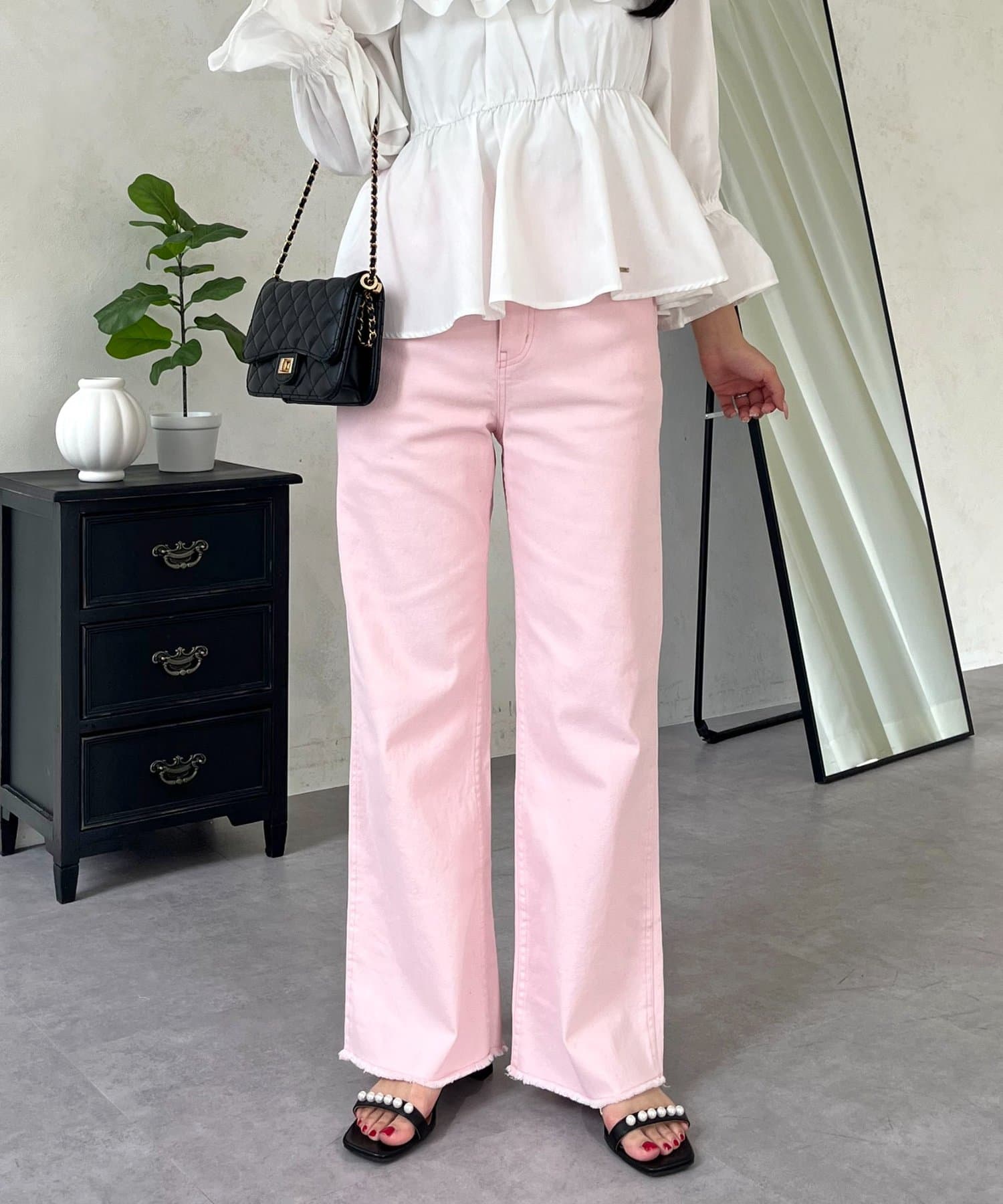 prose verse(プロズヴェール) ストレッチスリムストレートツイルパンツ