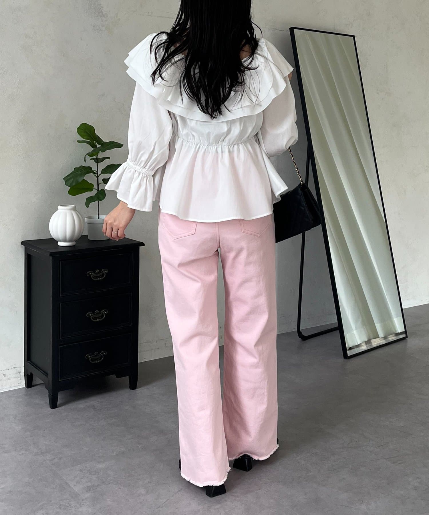 prose verse(プロズヴェール) ストレッチスリムストレートツイルパンツ