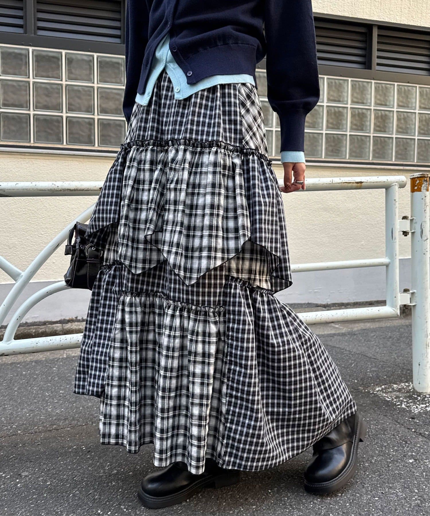 CIAOPANIC(チャオパニック) 2WAYアソートチェックティアードキャミワンピース／スカート