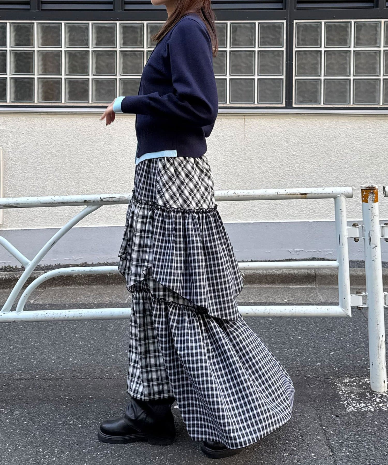 CIAOPANIC(チャオパニック) 2WAYアソートチェックティアードキャミワンピース／スカート