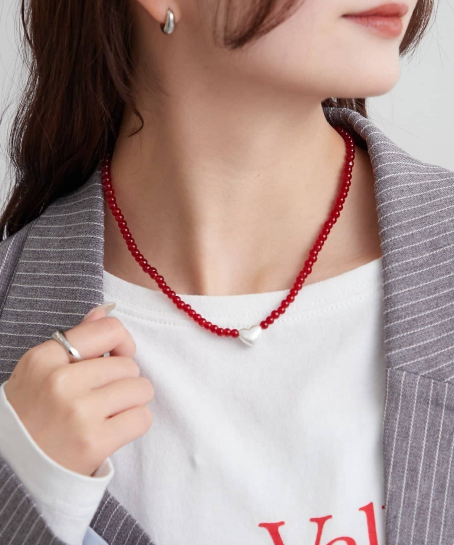 mystic(ミスティック) ハートビーズネックレス