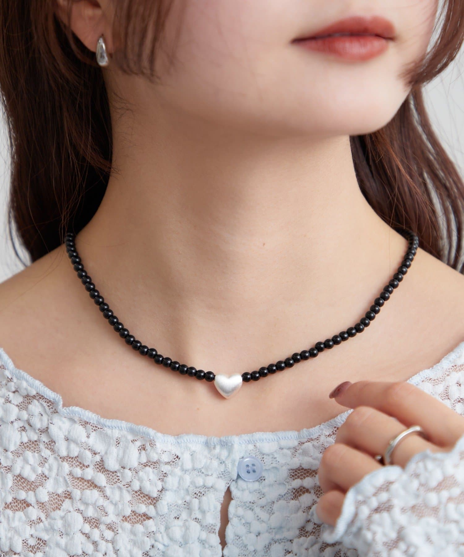 mystic(ミスティック) ハートビーズネックレス