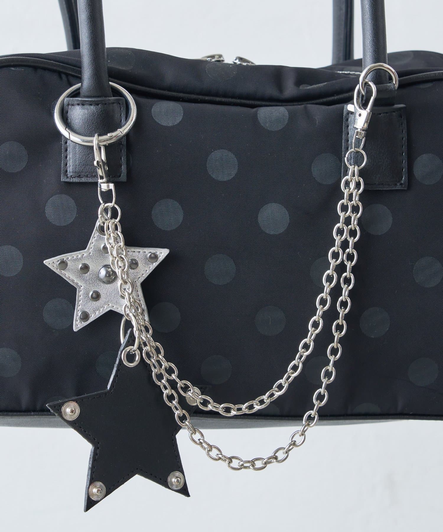 CIAOPANIC TYPY(チャオパニックティピー) 【UNISEX】星チャーム付きアソート柄ボストンBAG